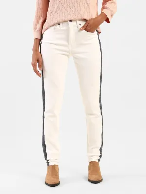 Women's 721 White Skinny Fit High Rise Jeans High Quality Classic Wear Earthy