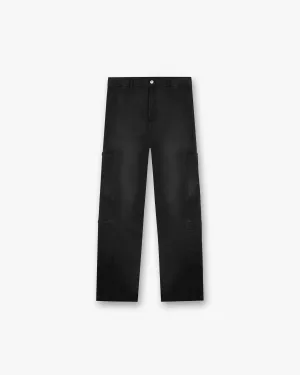 Season Cargo Pant - Jet Black Cropped hem