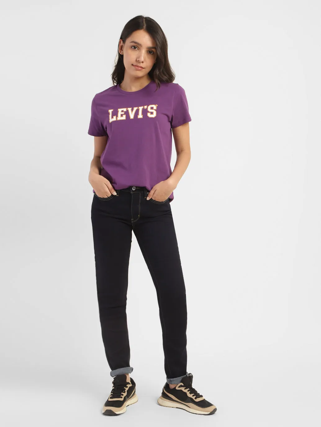 Women's 711 Blue Skinny Fit Mid Rise Jeans Travel Outfit Student Outfit Lightweight Gym Ready Vibrant Bold