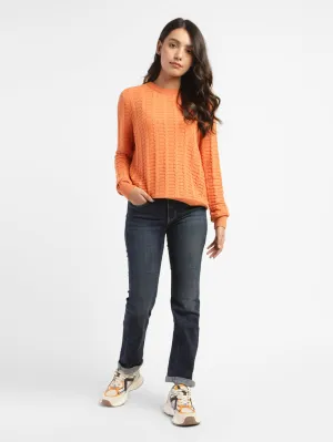 Compact Weave Technology Women's 312 Blue Straight Fit Mid Rise Jeans