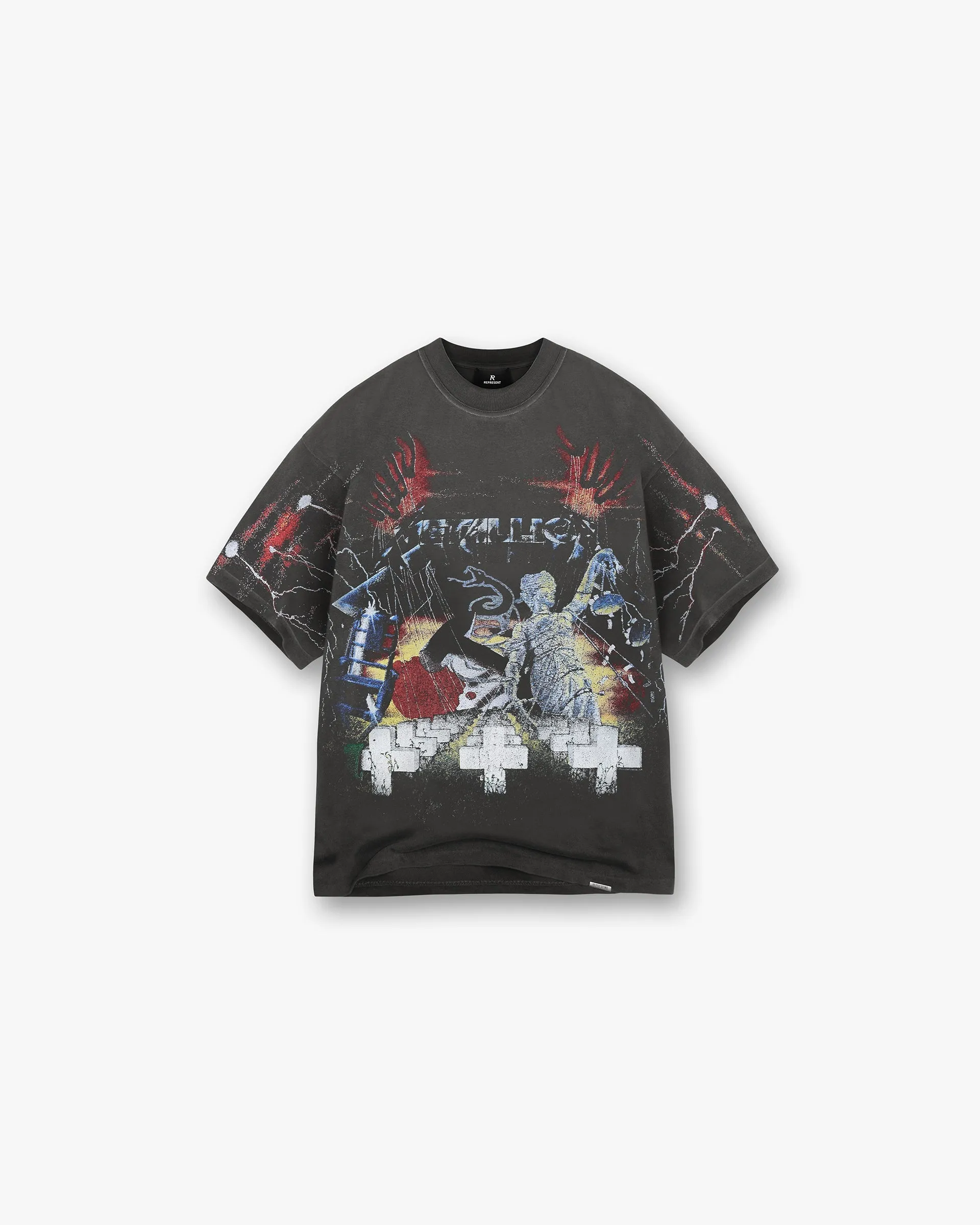 Represent X Metallica Master Of Puppets T-Shirt - Vintage Grey Stylish and Cozy