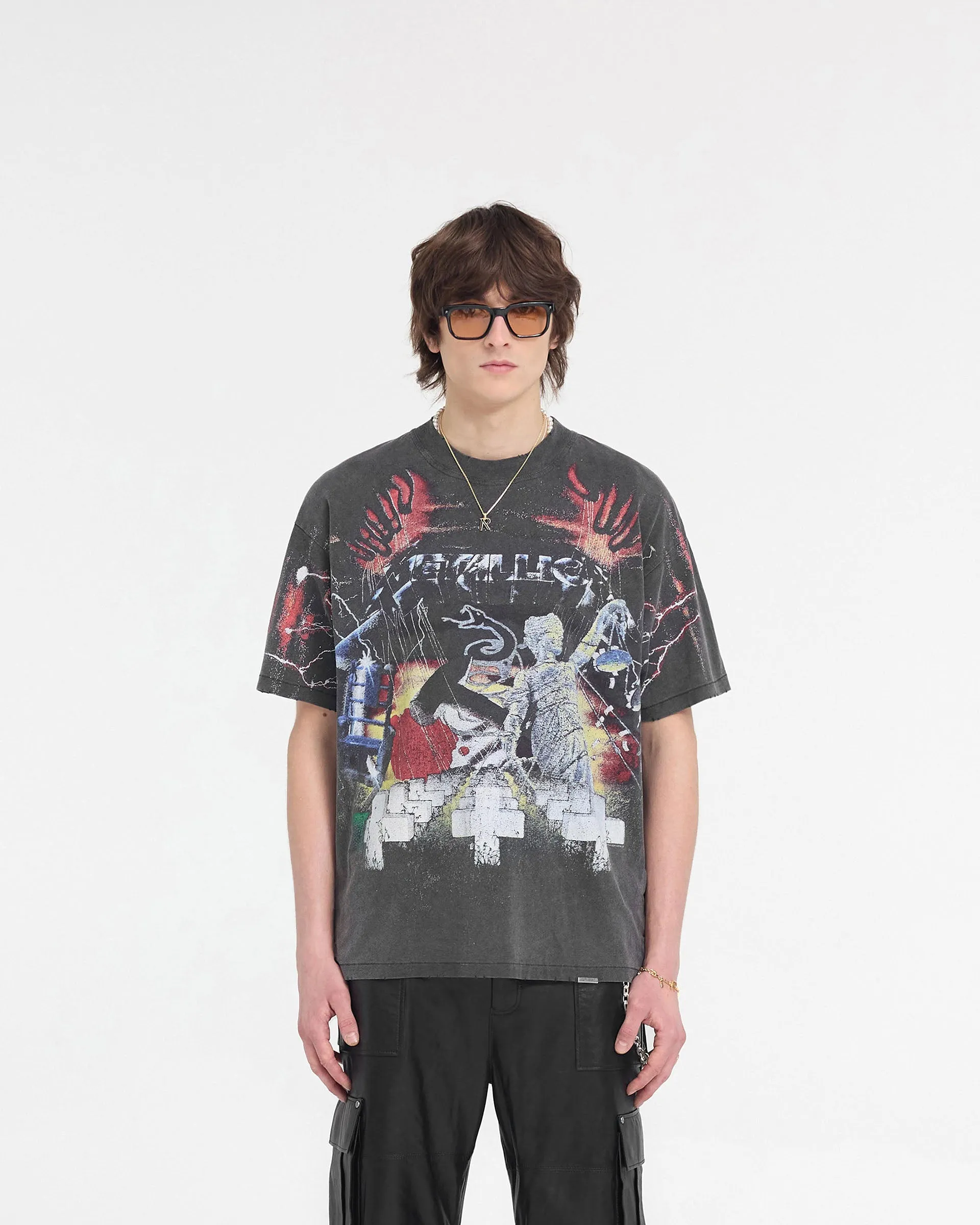 Represent X Metallica Master Of Puppets T-Shirt - Vintage Grey Quick Wear Breathable and Comfortable