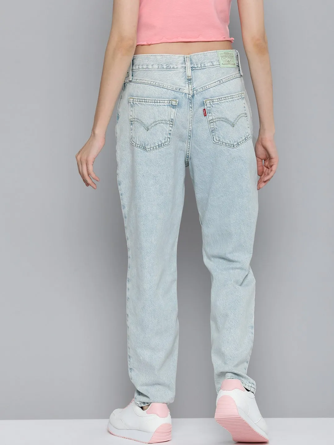 Professional Wear Premium Winter Warmth Women's 80s Mom Blue Loose Fit High Rise Jeans