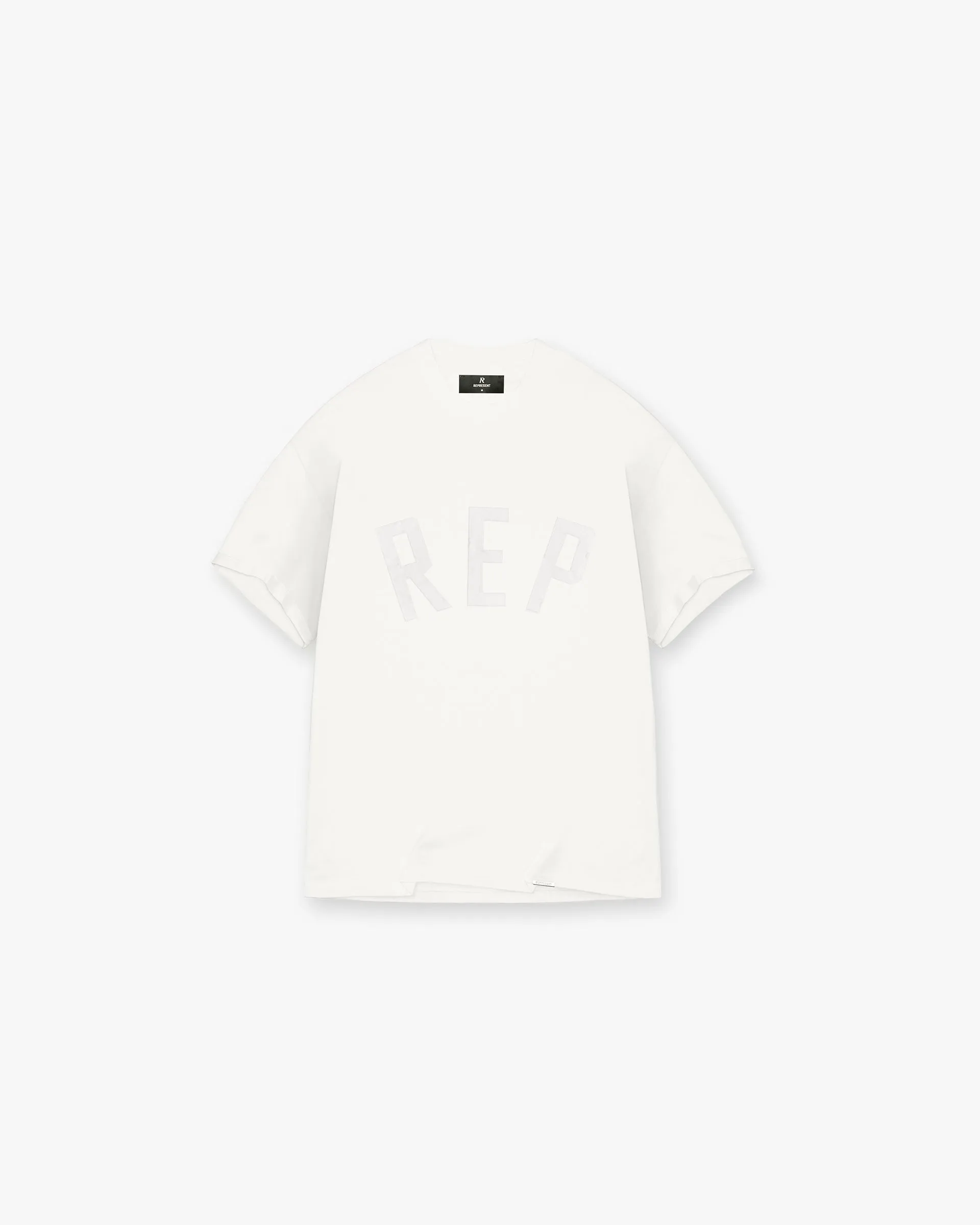 Rep Applique T-Shirt - Flat White Soft Waistband