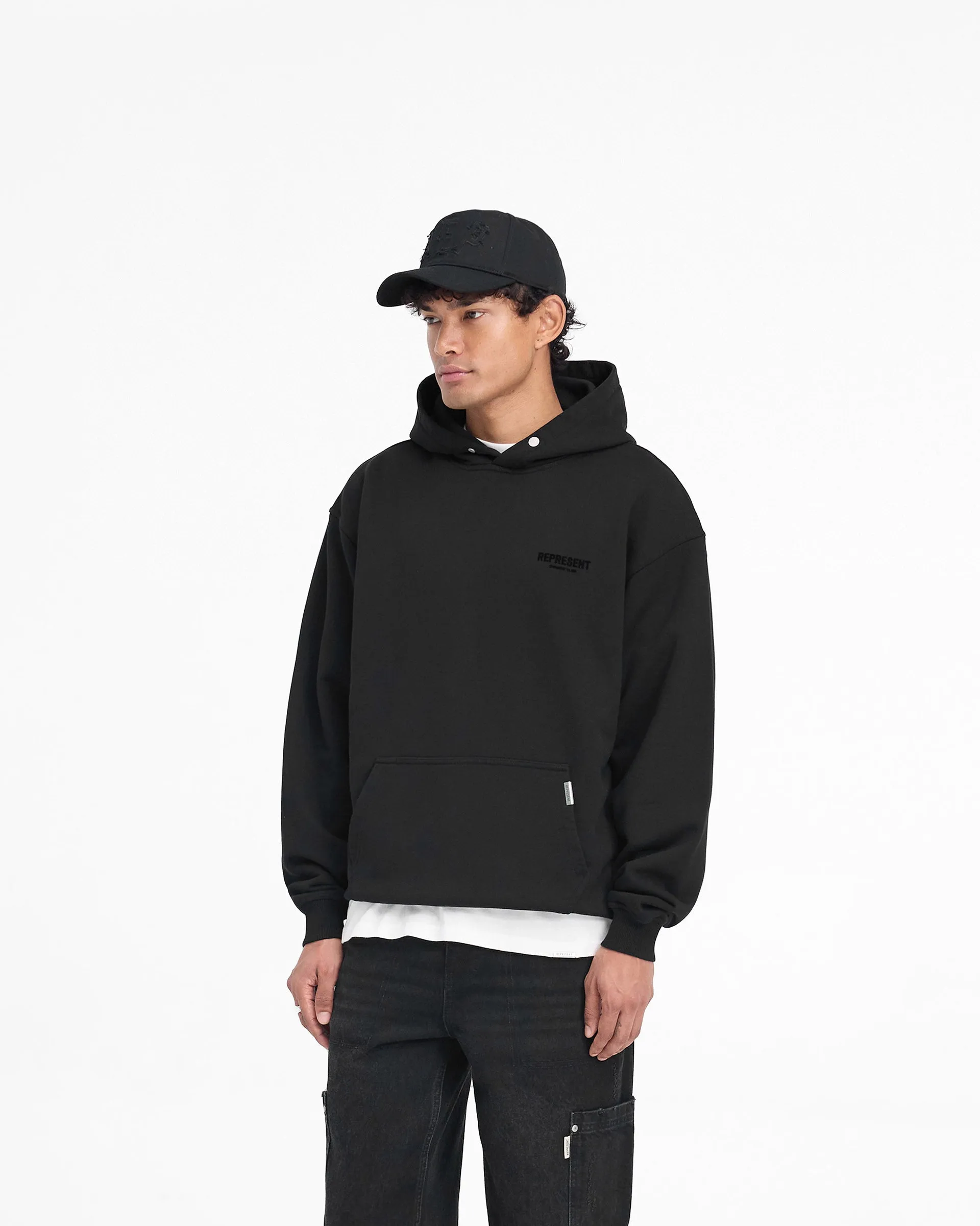 Gym Wear Represent Owners Club Flocked Hoodie - Black