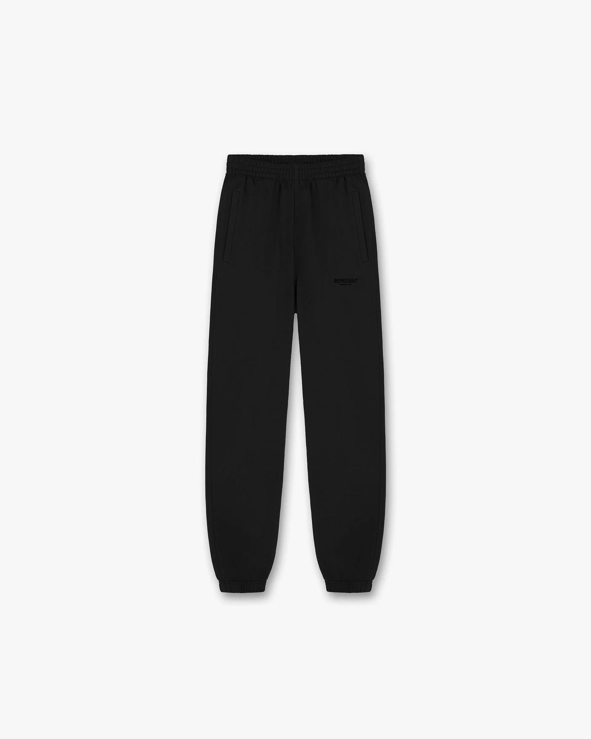 Represent Owners Club Flocked Sweatpant - Black Stretch Fit Stretchable Waist