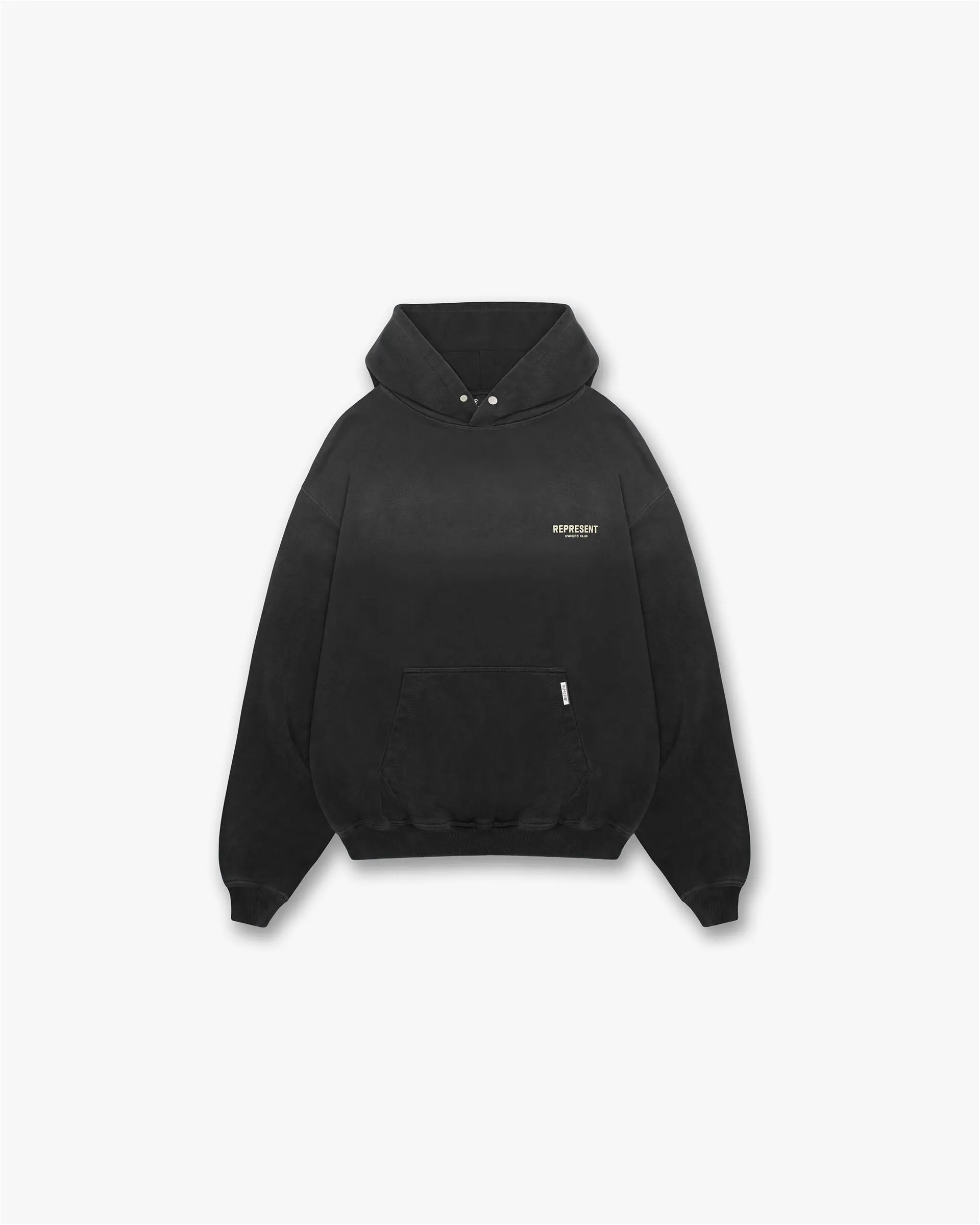 Represent Owners Club Hoodie - Aged Black Relaxed Style