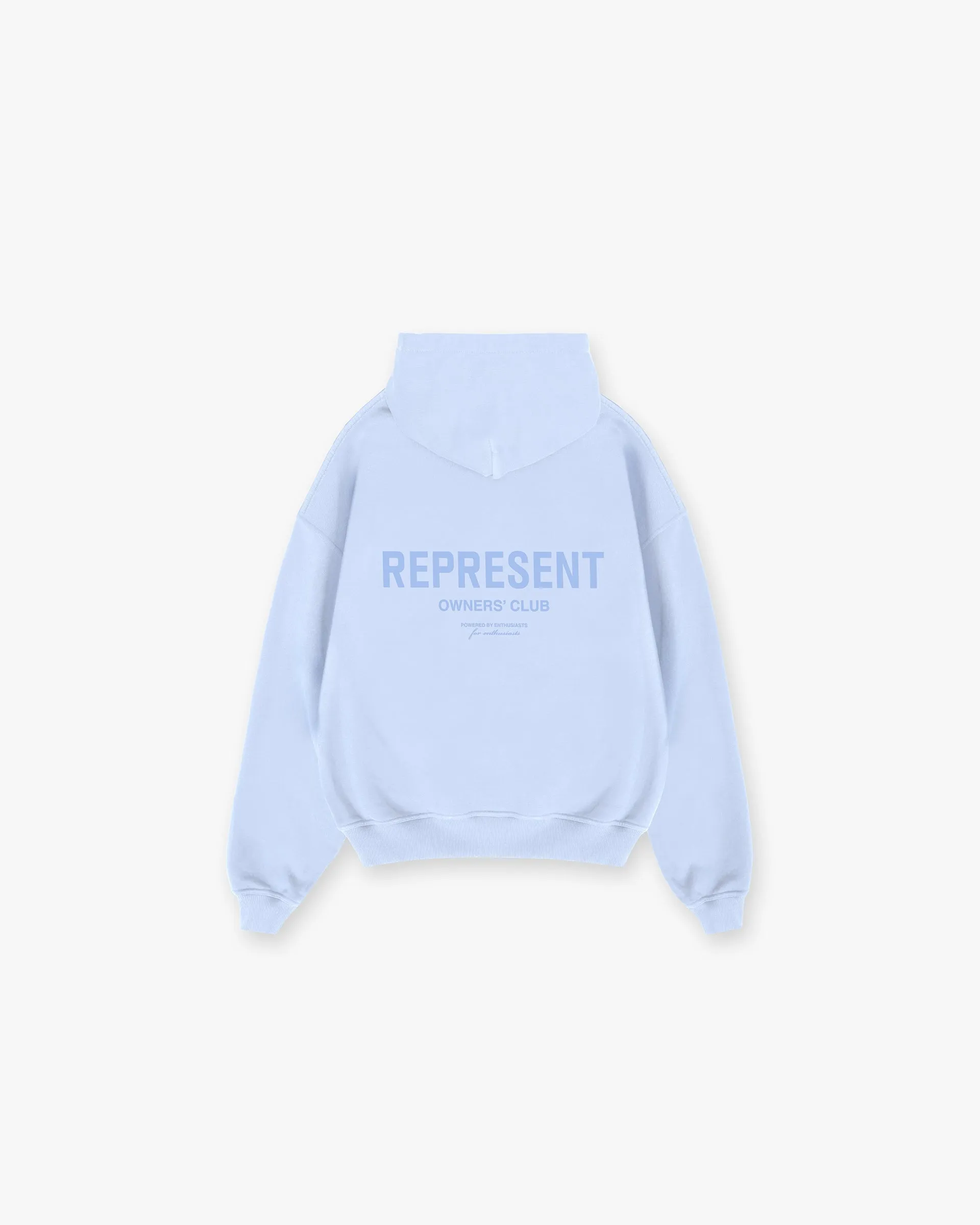 Represent Owners Club Hoodie - Vista Blue Tight Fit Travel Relaxed