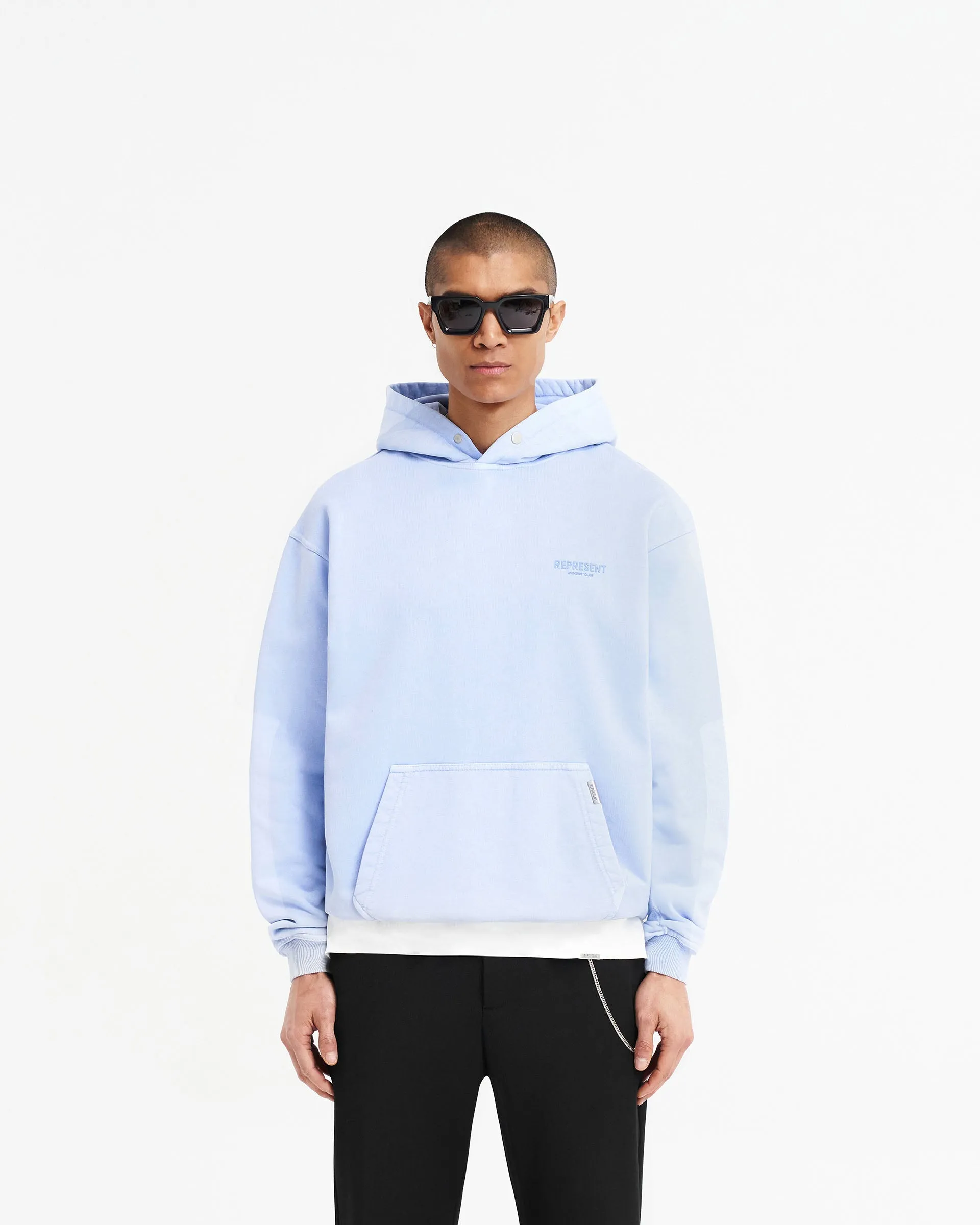 Represent Owners Club Hoodie - Vista Blue Sustainable Casual Comfort