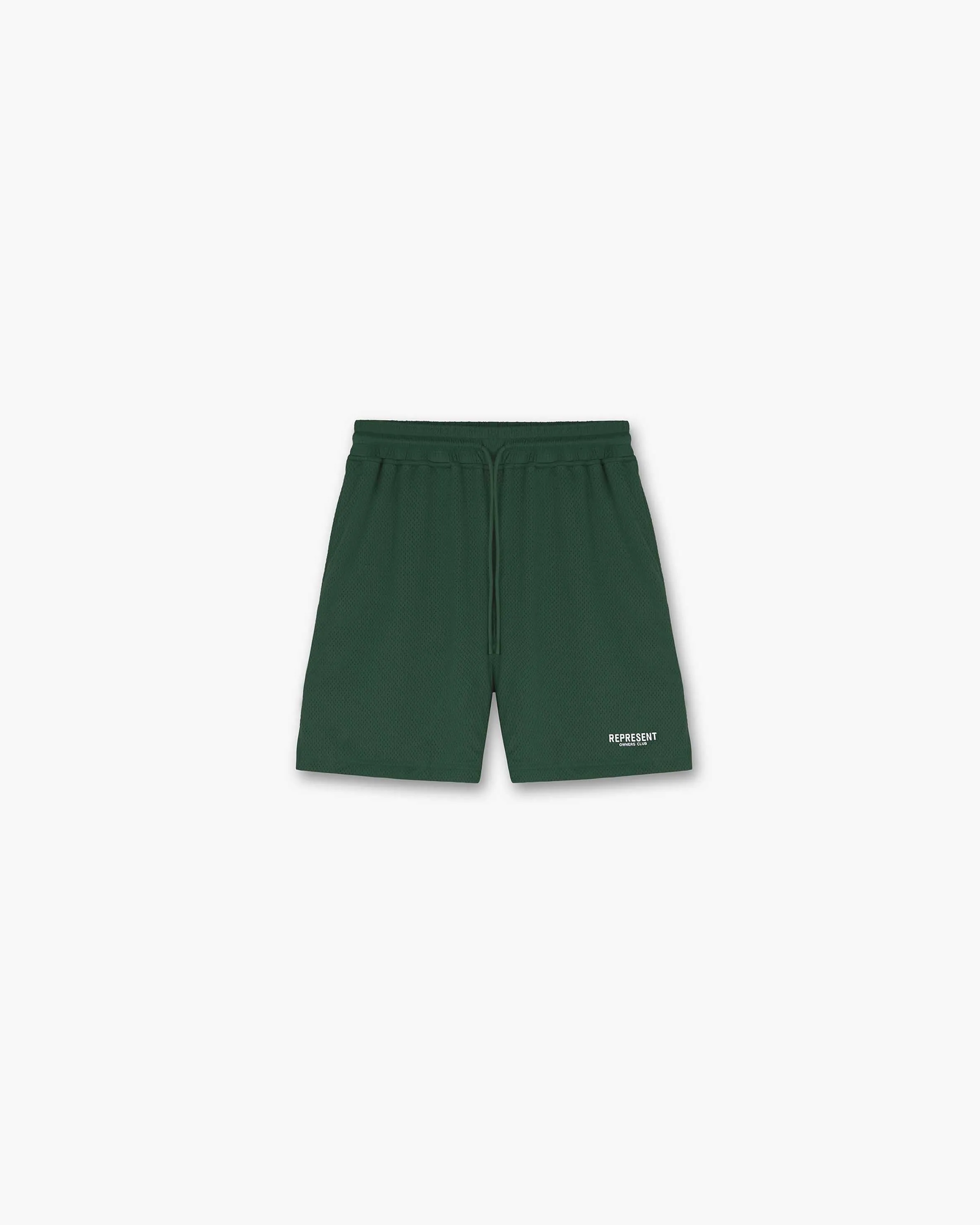 Sport Flex Vented Hem Details Represent Owners Club Mesh Shorts - Racing Green