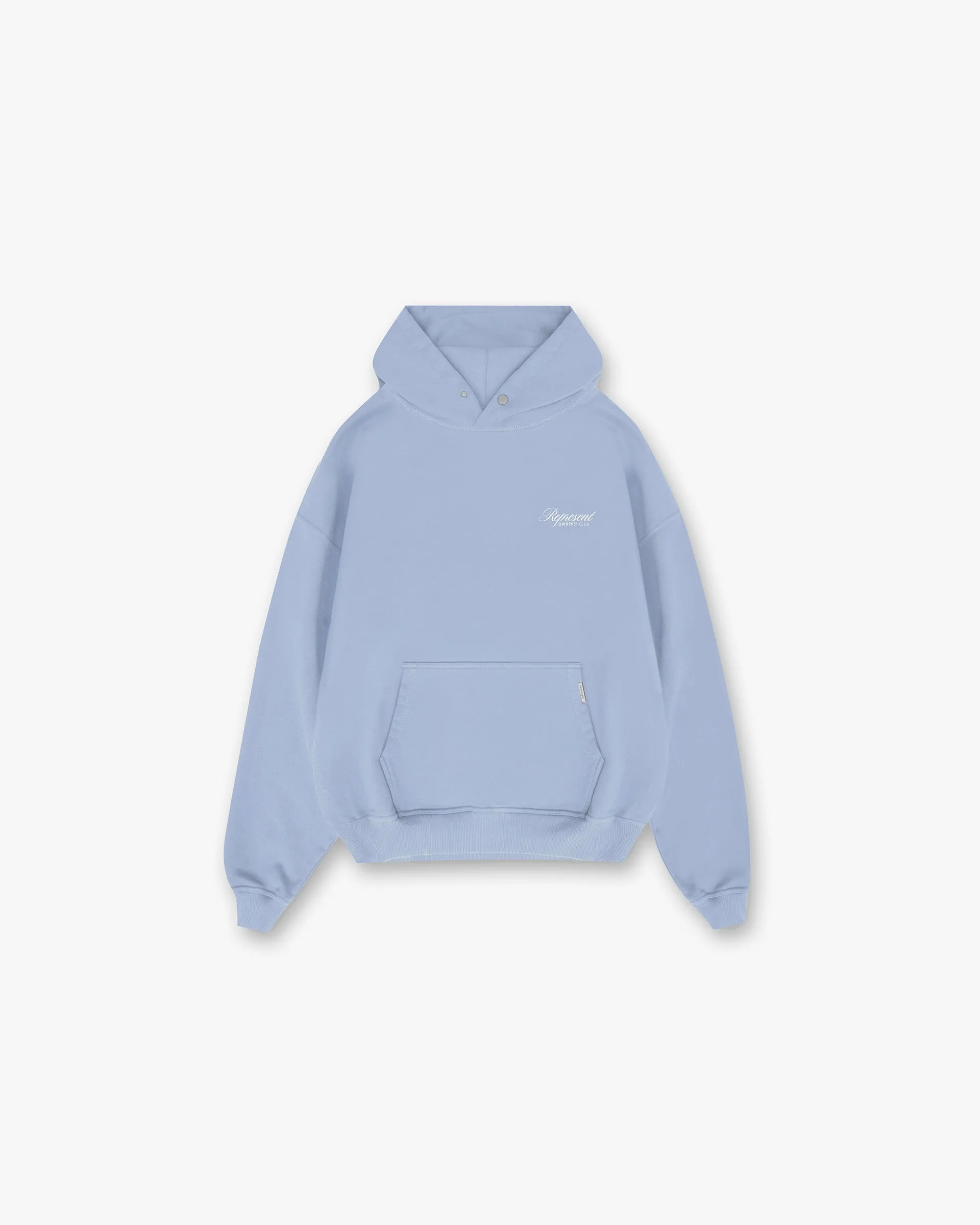 Represent Owners Club Script Hoodie - Dusty Blue product shipping