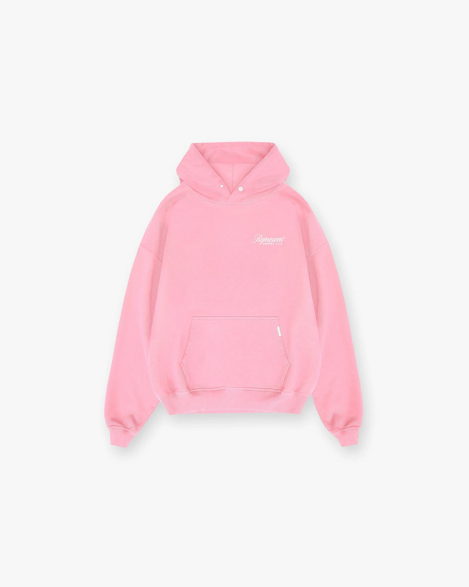 Represent Owners Club Script Hoodie - Pink Color fastness Layered Wear