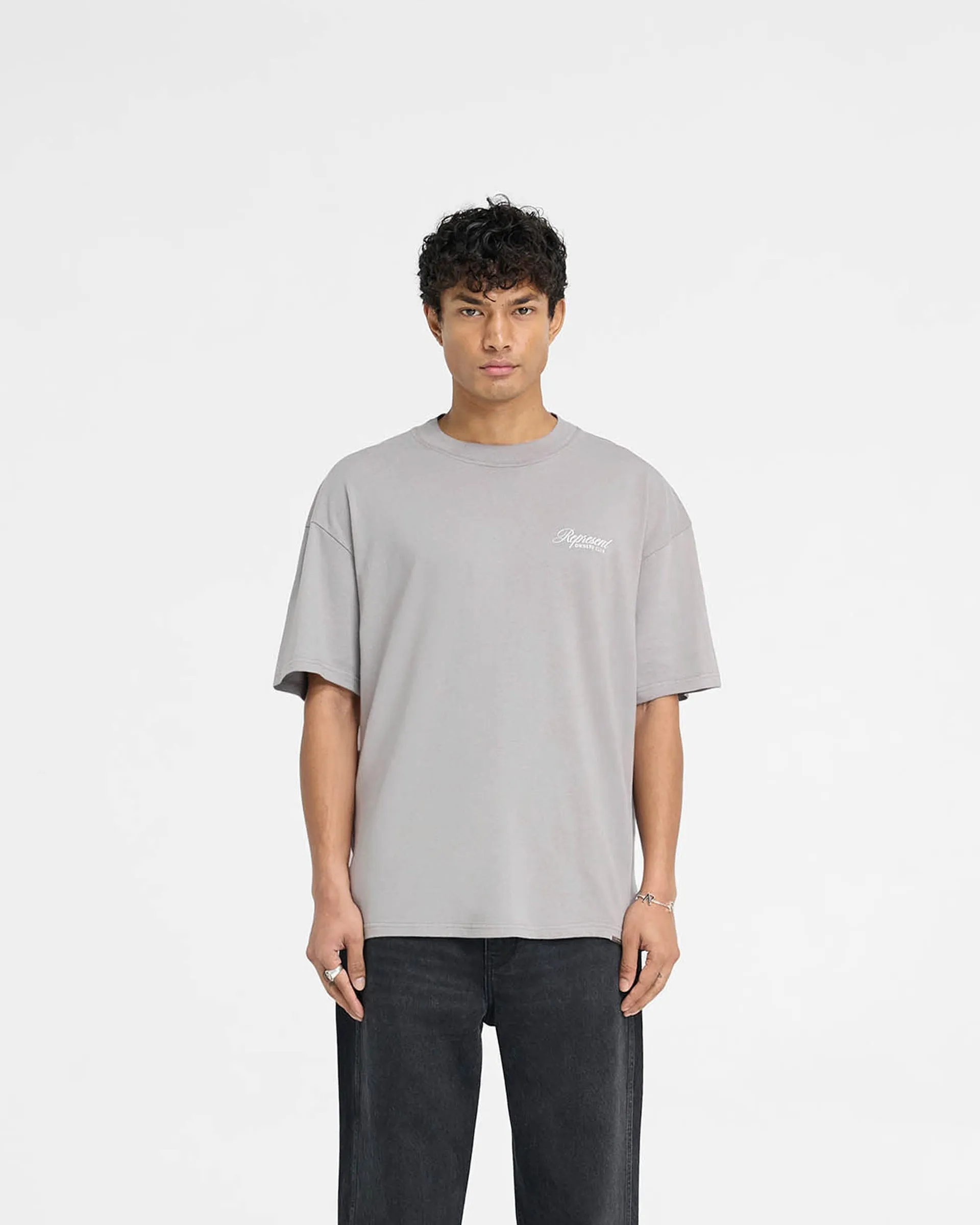 Represent Owners Club Script T-Shirt - Slate Zip Up