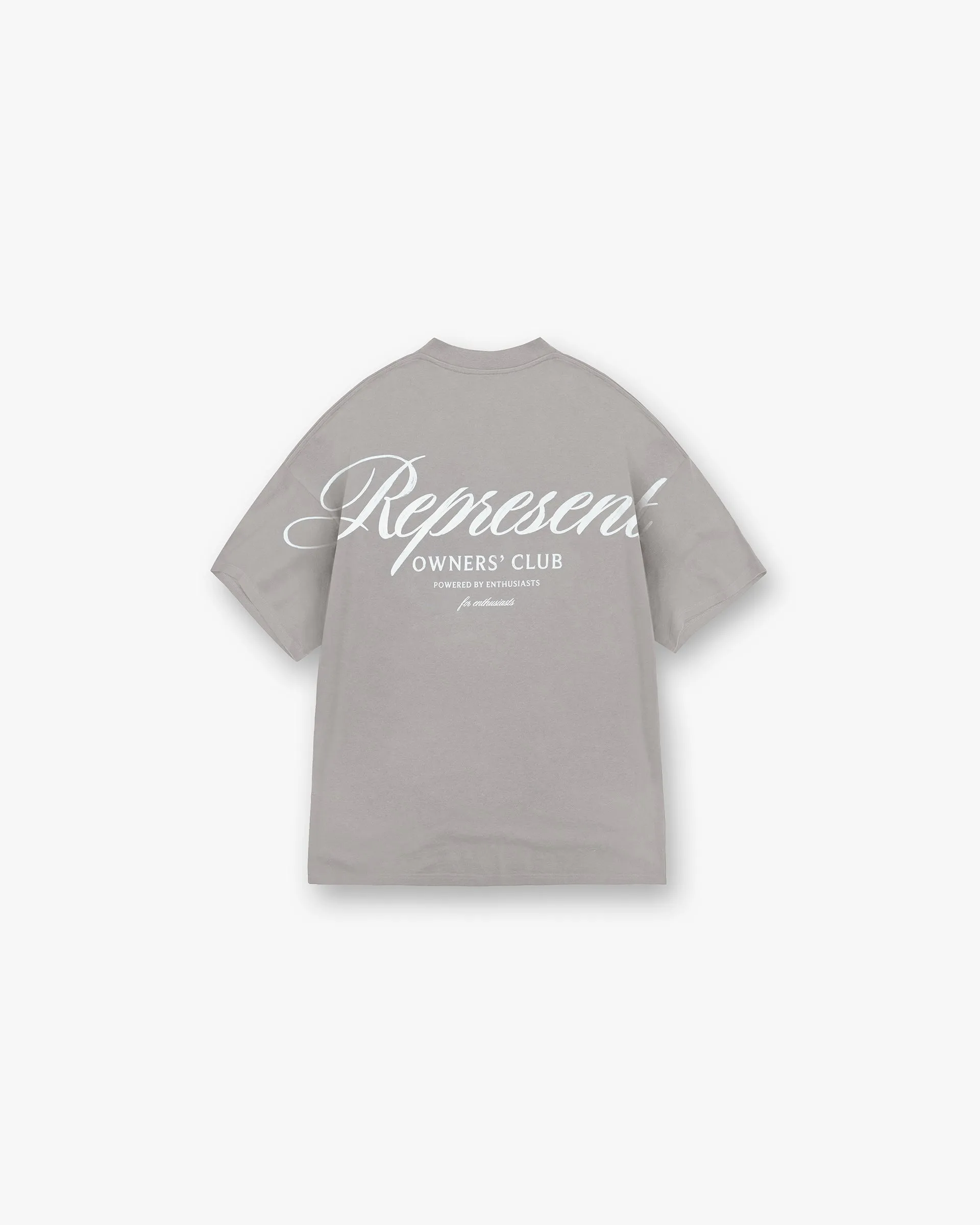Luxurious Comfy and Versatile Represent Owners Club Script T-Shirt - Slate