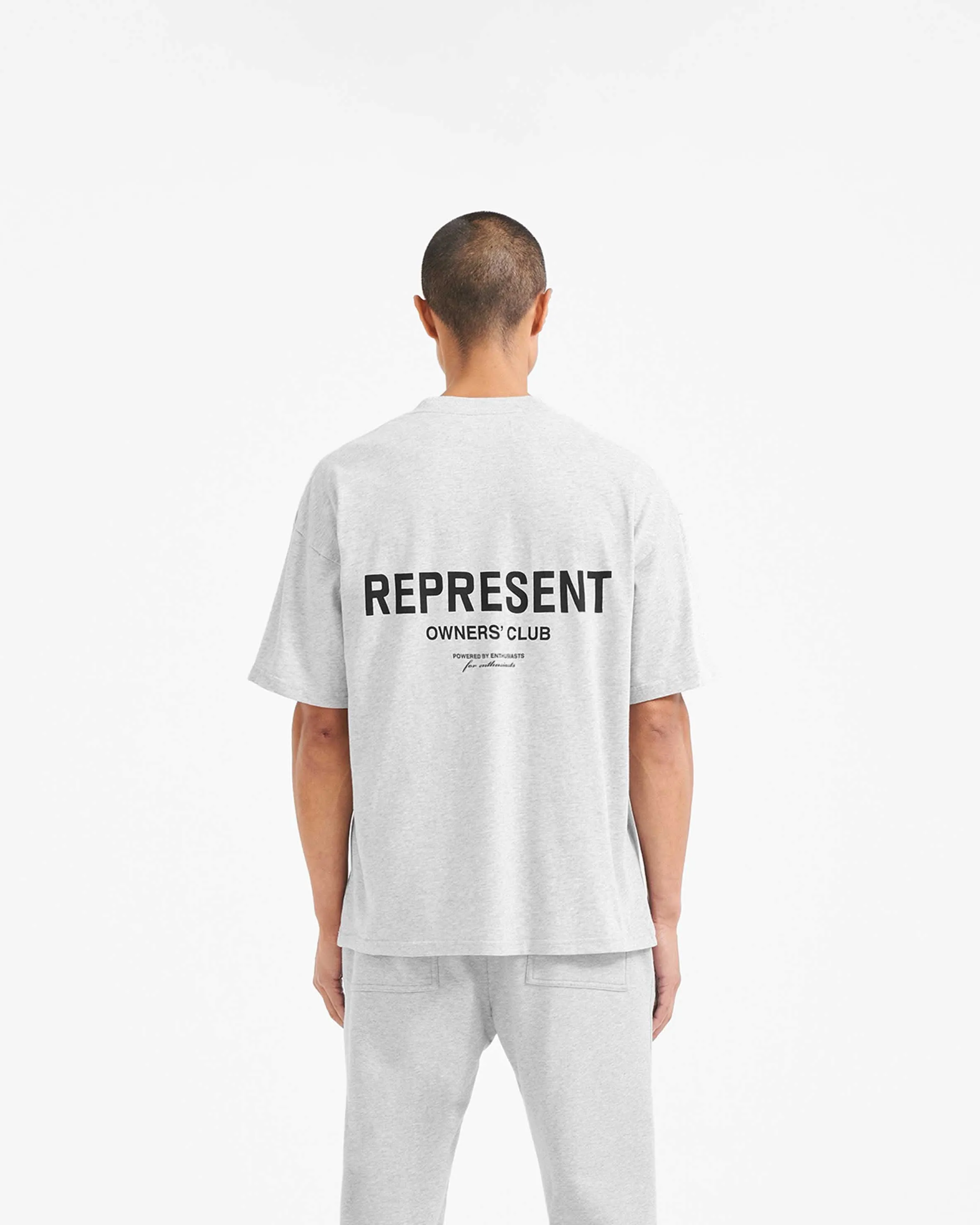 Represent Owners Club T-Shirt - Ash Grey regular but not boring Perfect for Outdoors