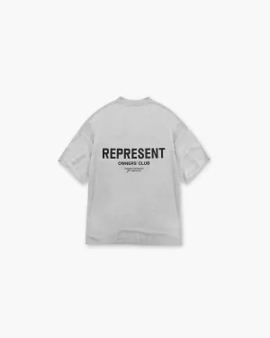 Represent Owners Club T-Shirt - Ash Grey loose but not baggy