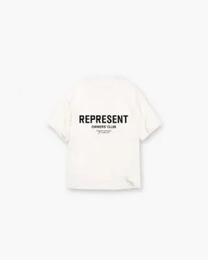 Represent Owners Club T-Shirt - Flat White budget-friendly Buttery Soft Fabric