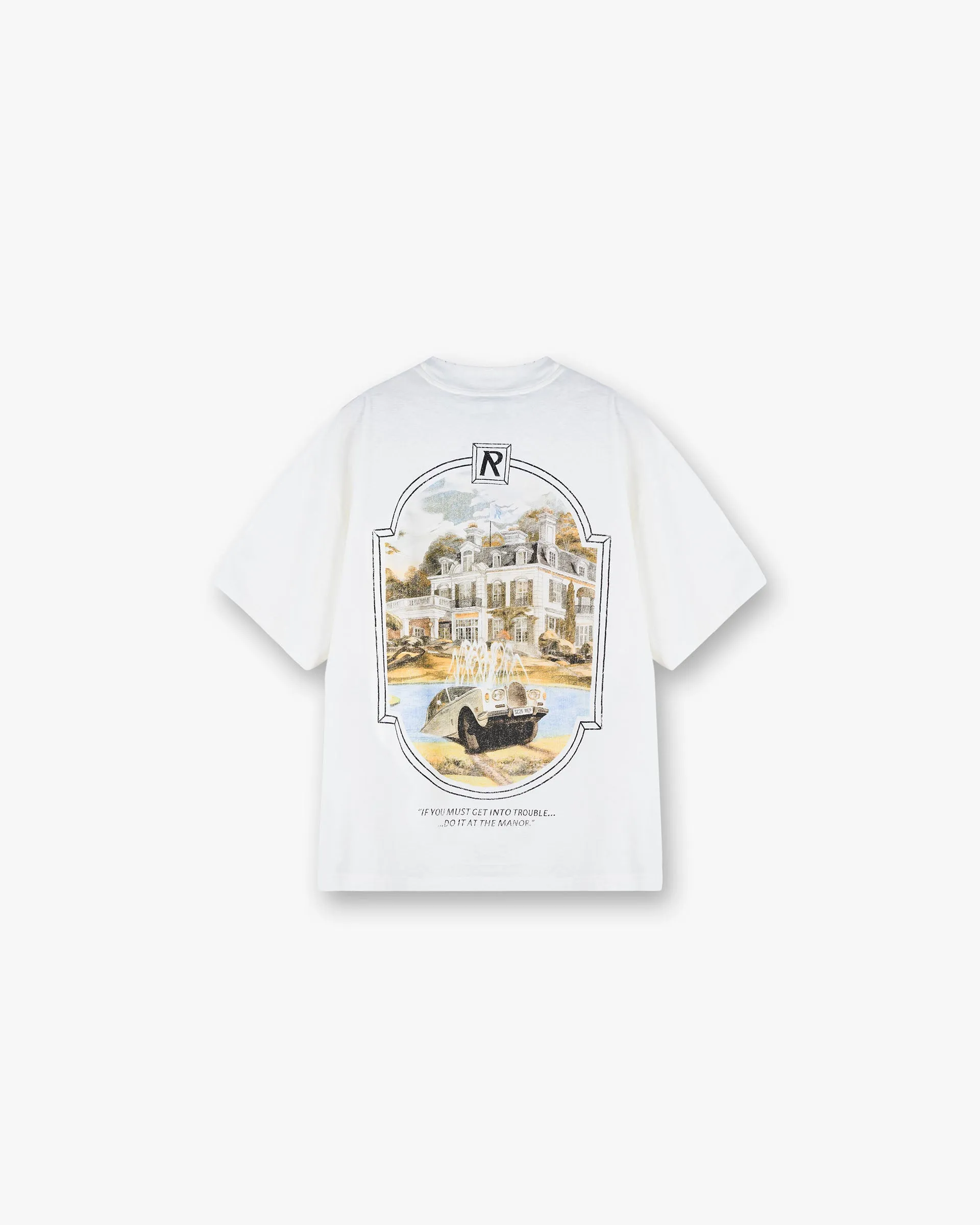 Revere Manor T-Shirt - Aged White Drop Shoulder Design