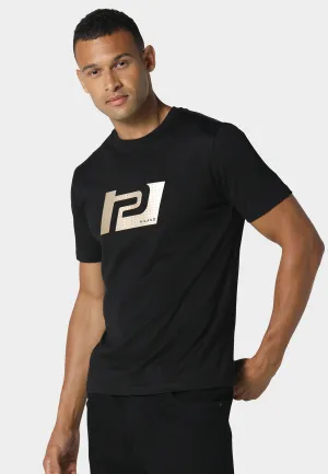 Zeal Black T-Shirt Crew Neck Design