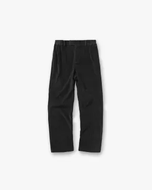 Ribbed Hybrid Pant - Washed Black Ultra Soft Blend Lounge-friendly