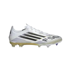 adidas F50 LEAGUE FG/MG Soccer Cleats | FTWR White-Core Black-Gold Metallic | Men's Foldable kids' shoes