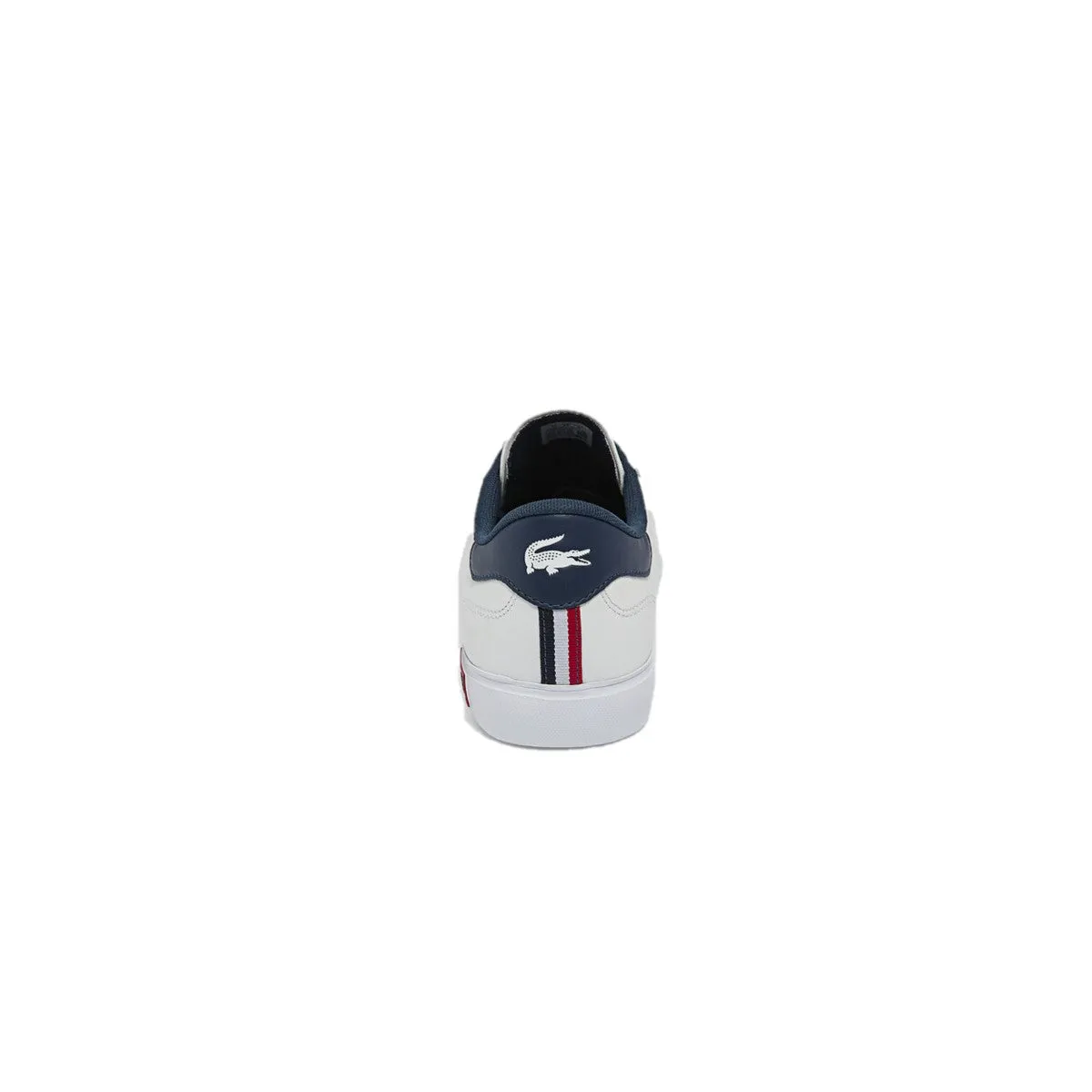 Moist Guard LACOSTE 7-43SMA0034407 POWERCOURT TRI 1SMA MN'S (Medium) White/Navy/Red Leather & Synthetic Lifestyle Shoes