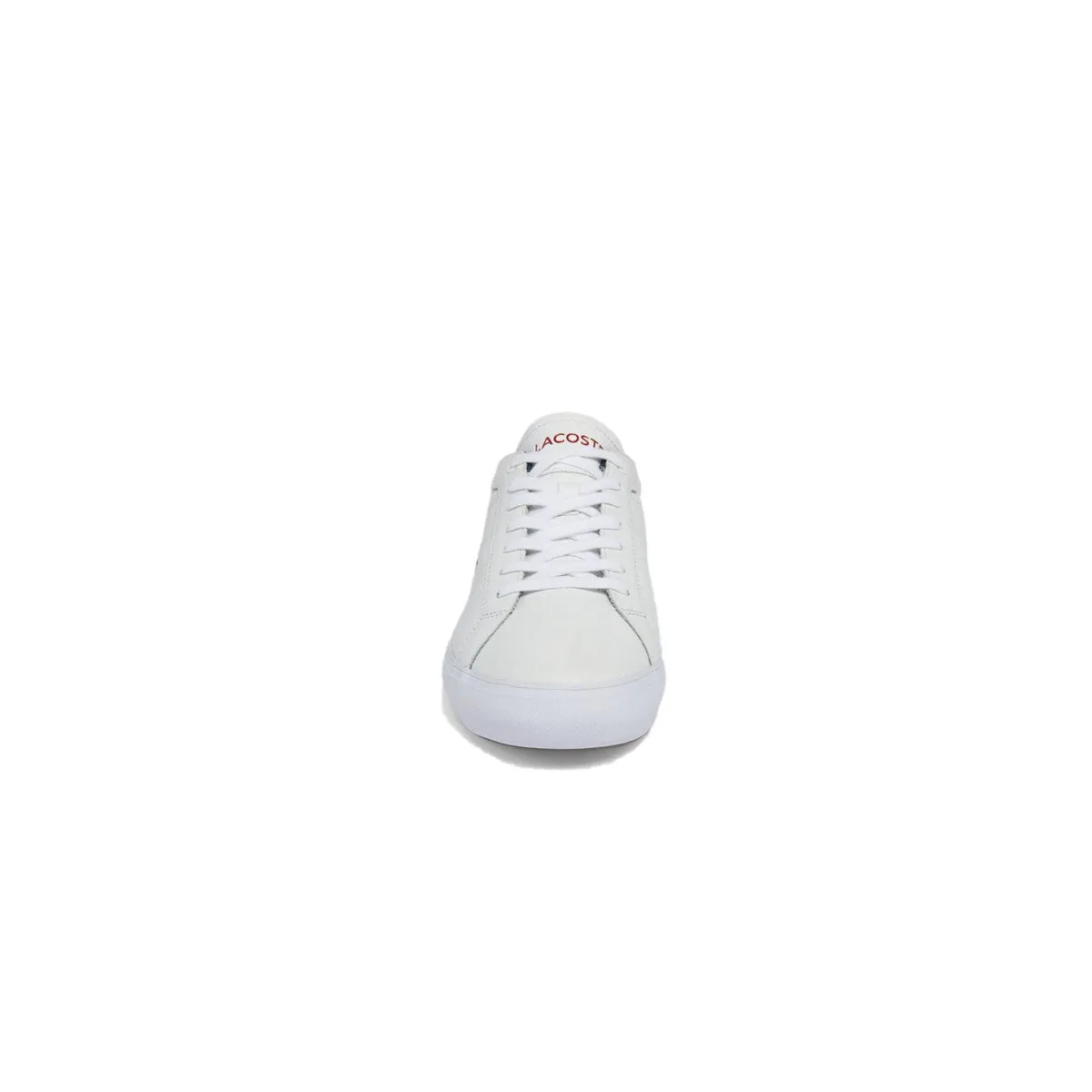 Arch support Shock Resistant LACOSTE 7-43SMA0034407 POWERCOURT TRI 1SMA MN'S (Medium) White/Navy/Red Leather & Synthetic Lifestyle Shoes