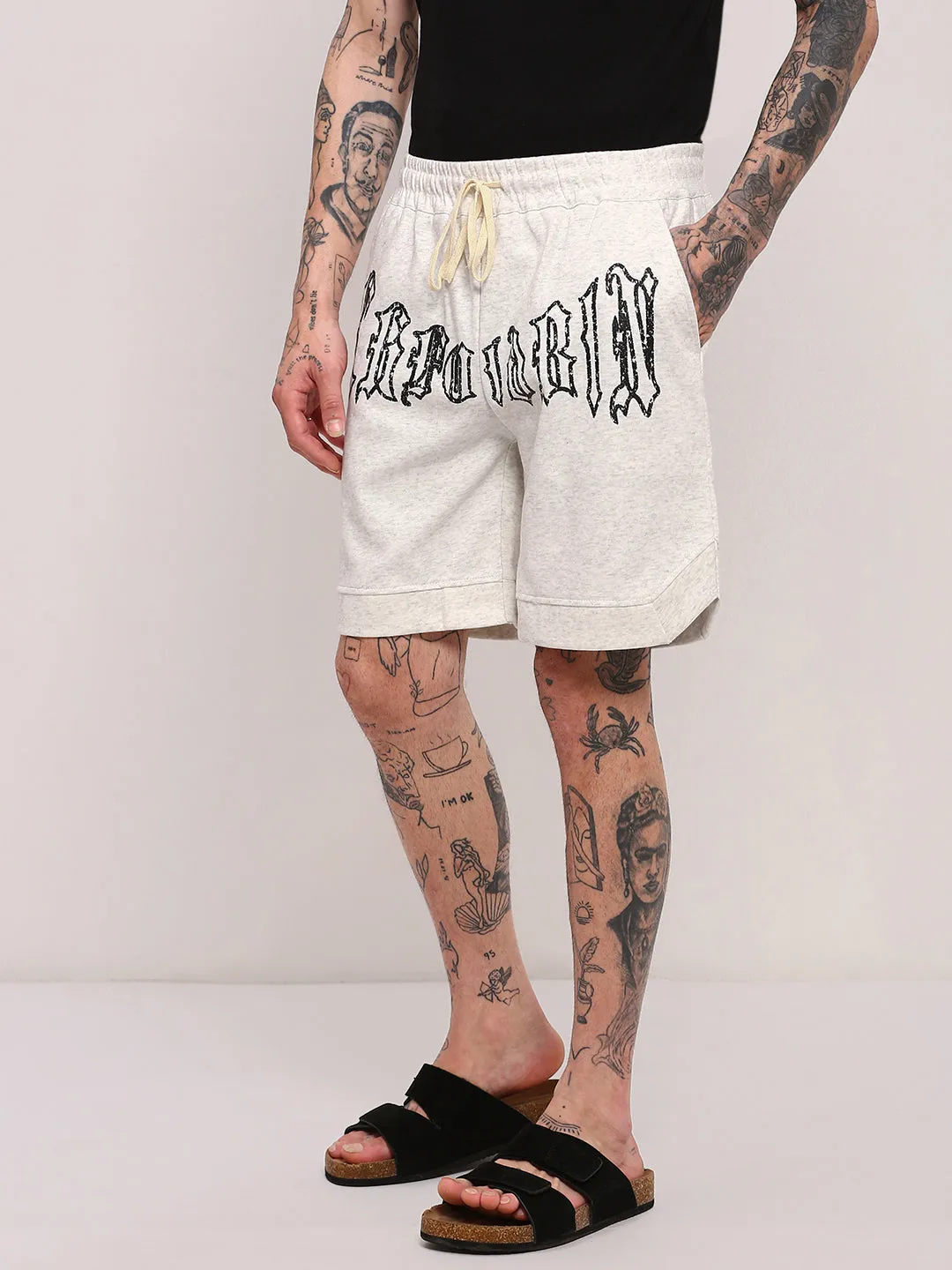 swimming accessory Men's Off White Graphic Printed Shorts