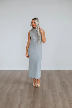 Ultra Soft MultiDirectional Flexibility Roxanna Sweater Dress - Heather Grey