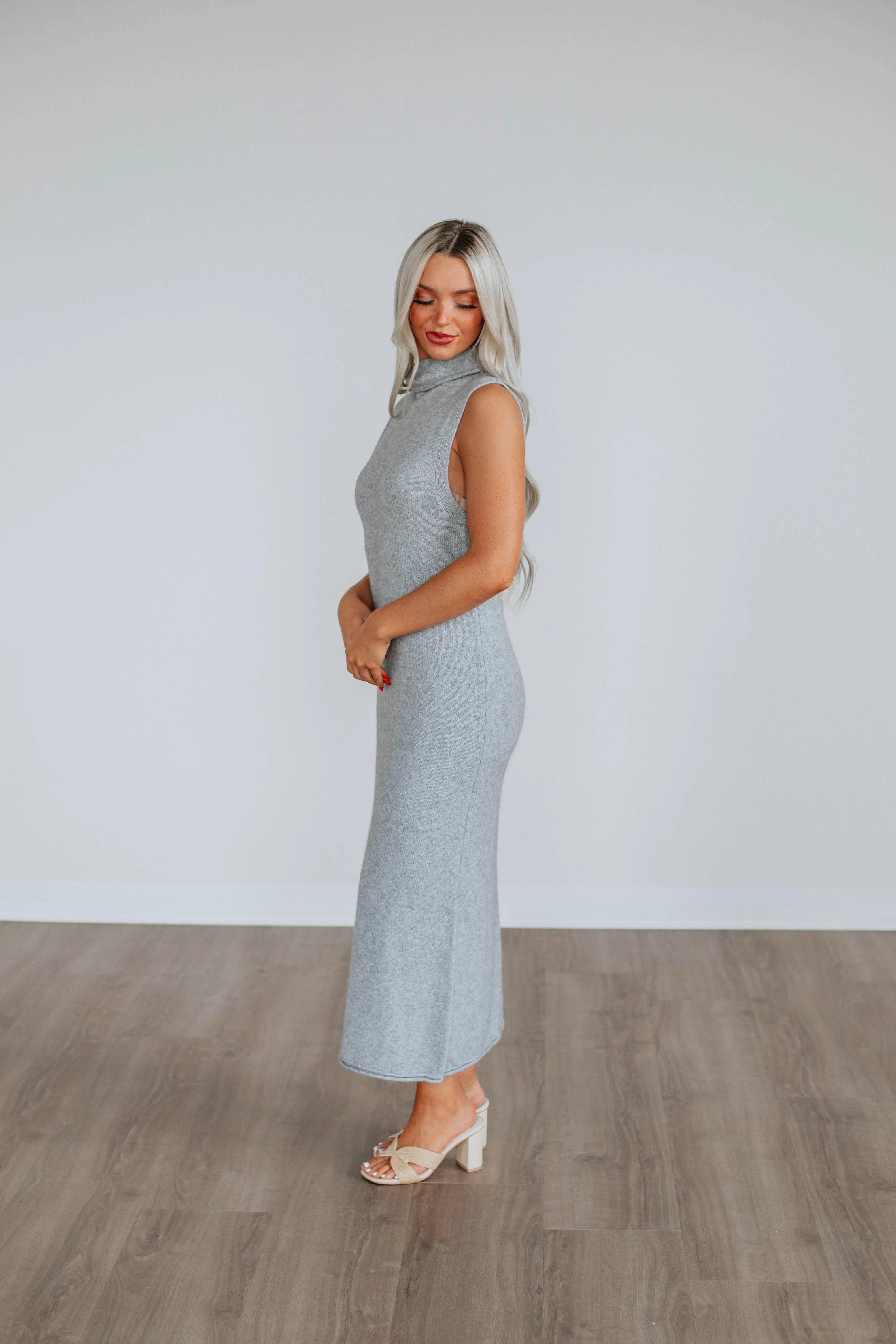 Biodegradable Fabric Roxanna Sweater Dress - Heather Grey