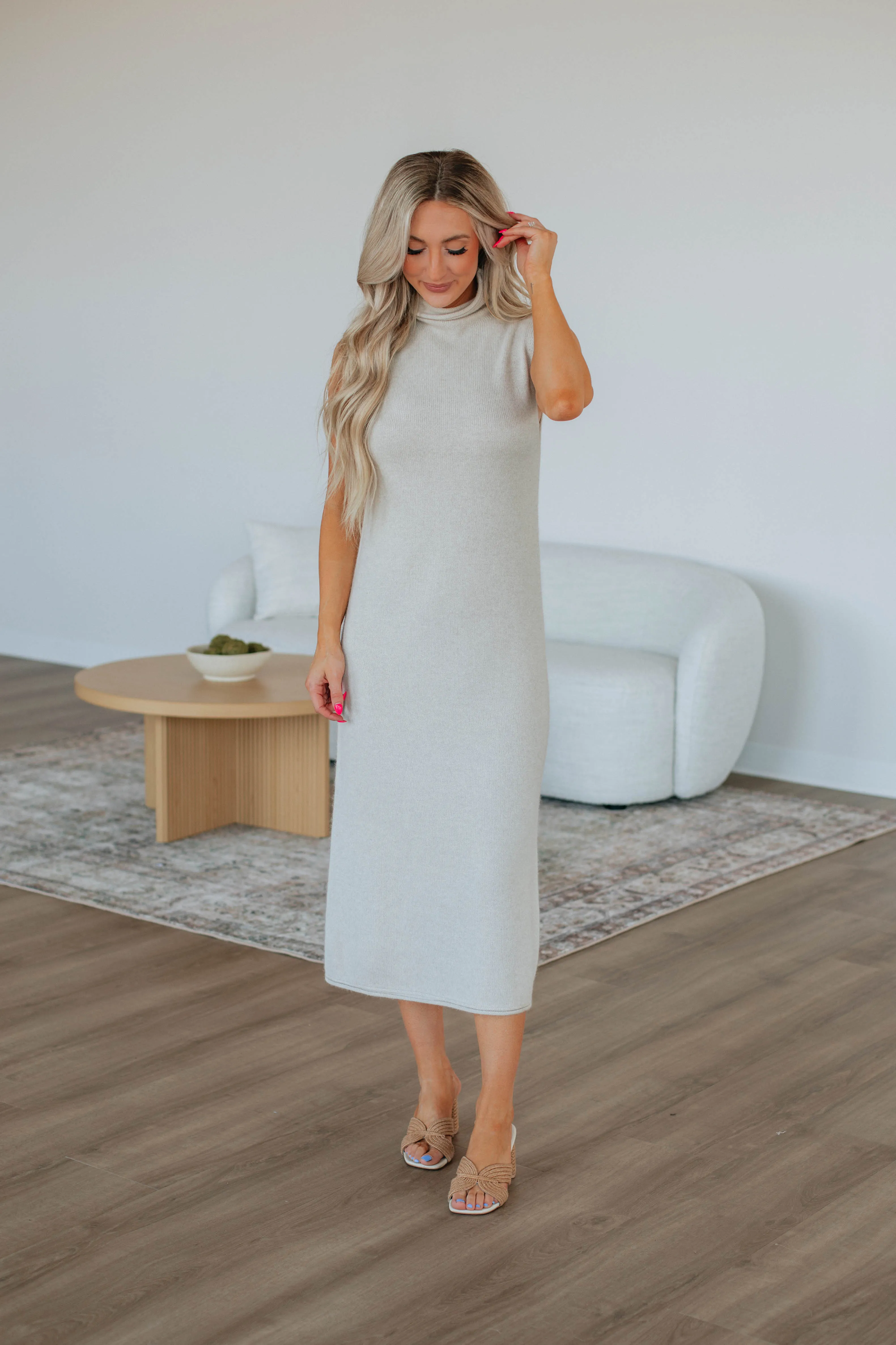 Colorfast Technology Roxanna Sweater Dress - Natural