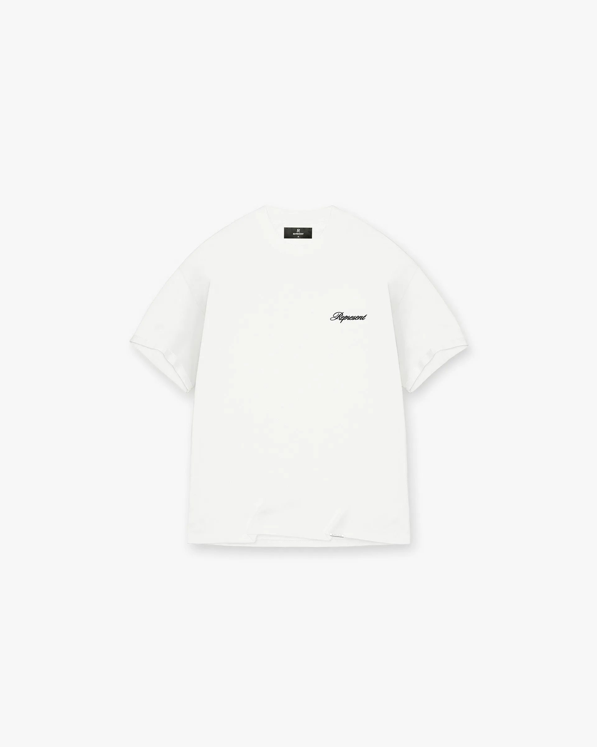 Script Logo T-Shirt - Flat White Easy Wear Style Casual Vibe