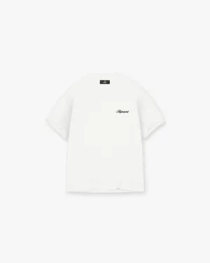 Script Logo T-Shirt - Flat White Easy Wear Style Casual Vibe