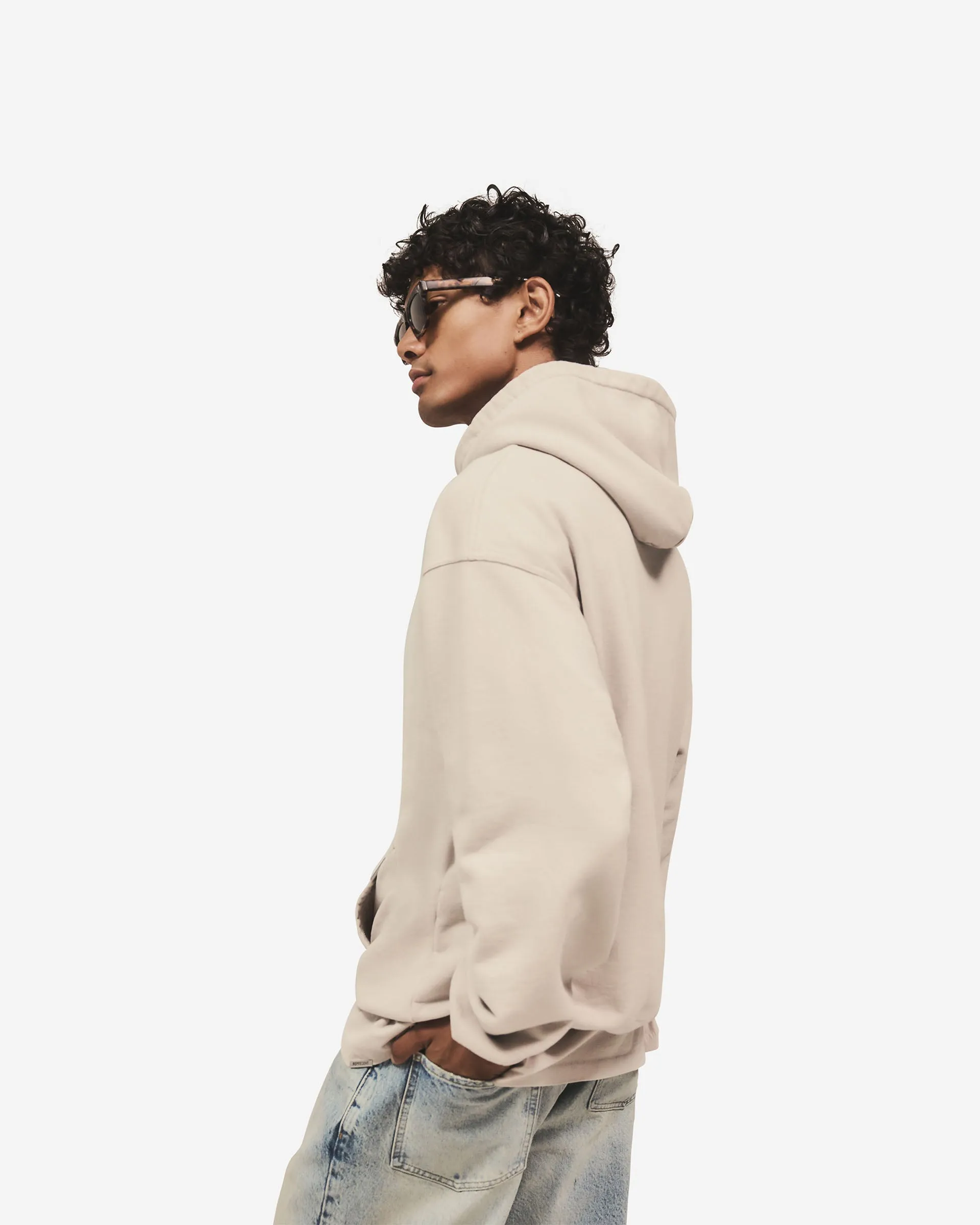 Zip-up casual party Script Logo Zip Hoodie - Concrete