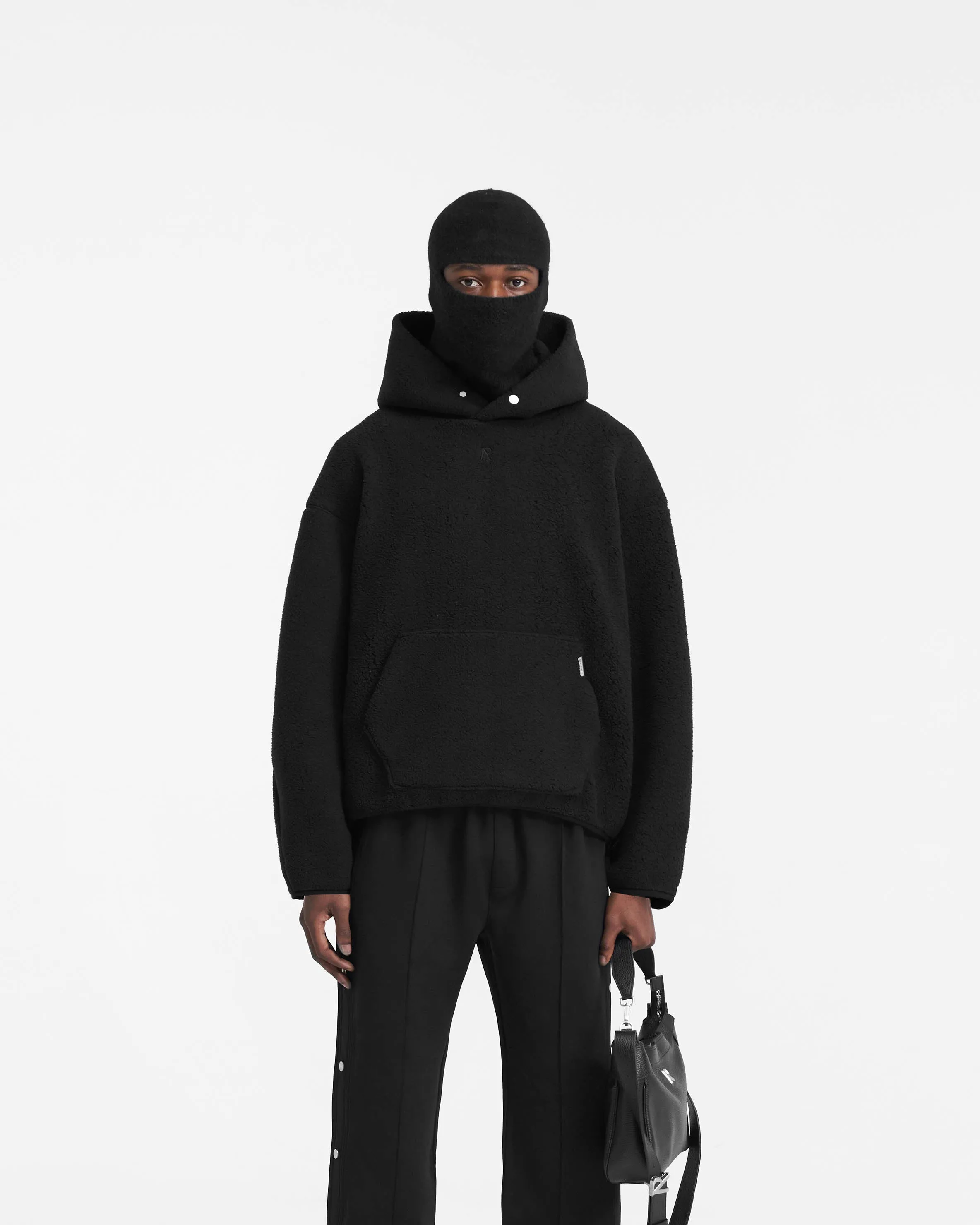 Modern Active Fleece Oversized Hoodie - Black