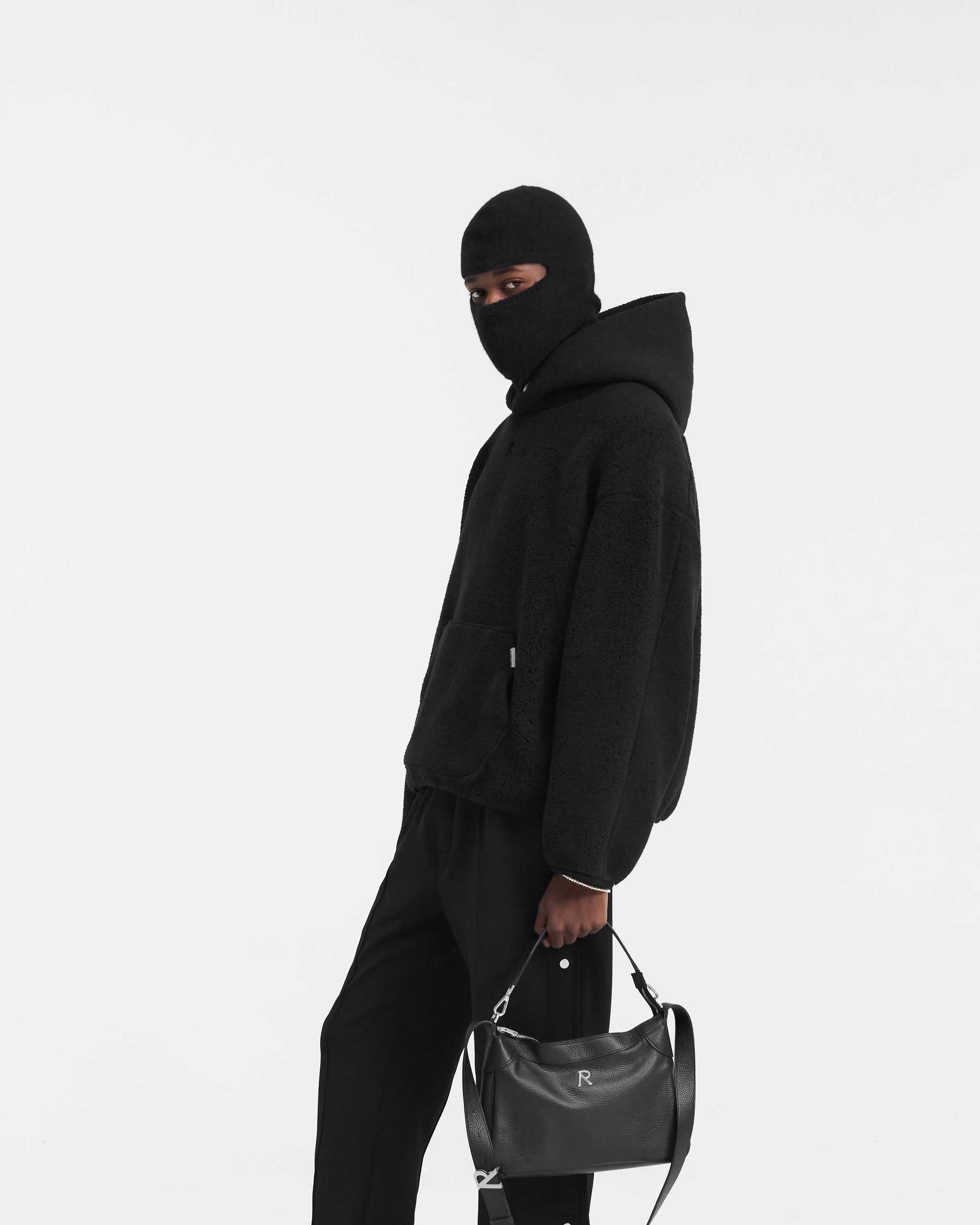 Weekend Fit product exchange policy Fleece Oversized Hoodie - Black