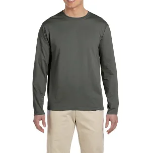 City Casual JustBlanks Men's Regular Fit Long Sleeve Cotton Jersey Crew Neck Tee