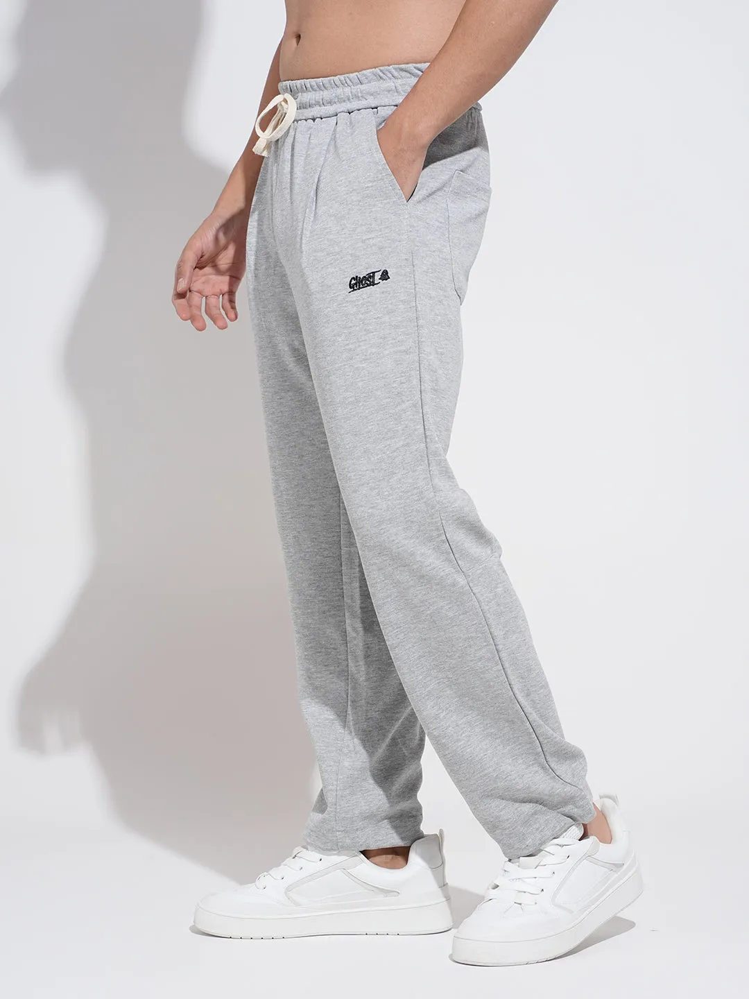 Fit For Movement Men's Grey Straight Fit Trousers