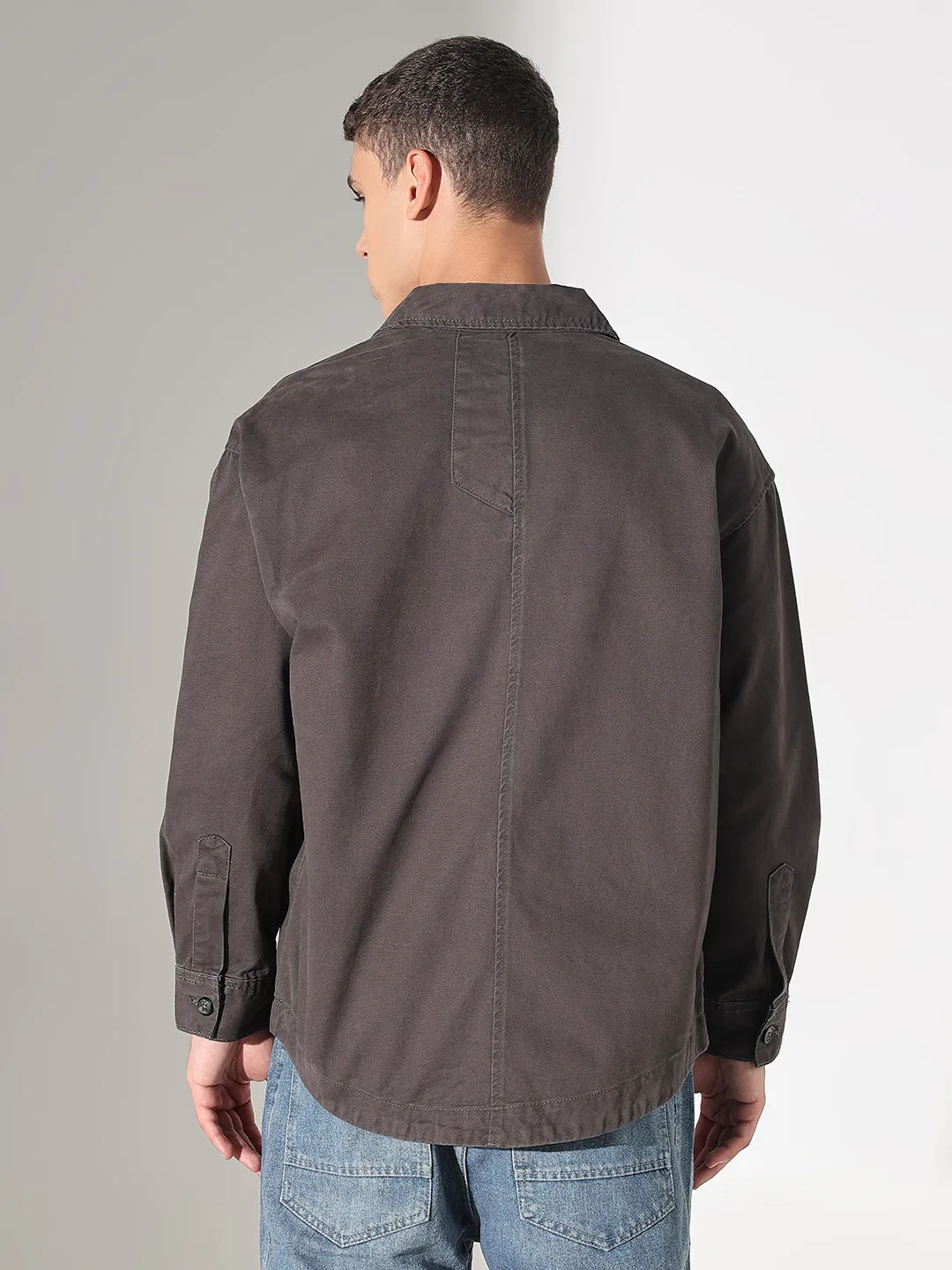 Gym workout Timeless casual wear Men's Grey Shacket