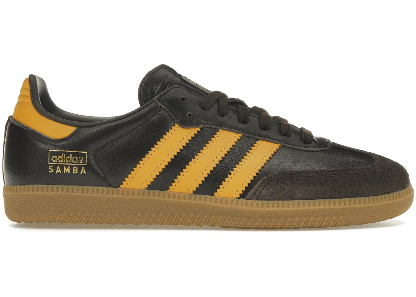 Cushioned Footbed Toe Padding Adidas Samba Og Dark Brown Preloved Yellow
