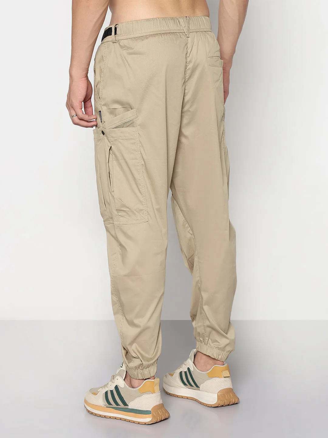 Quick Adjust Fit Men's Khaki Relaxed Fit Cargos