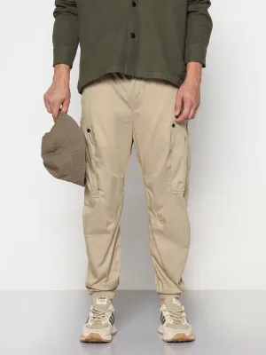 Men's Khaki Relaxed Fit Cargos AntiPillingFabric Adventure Ready