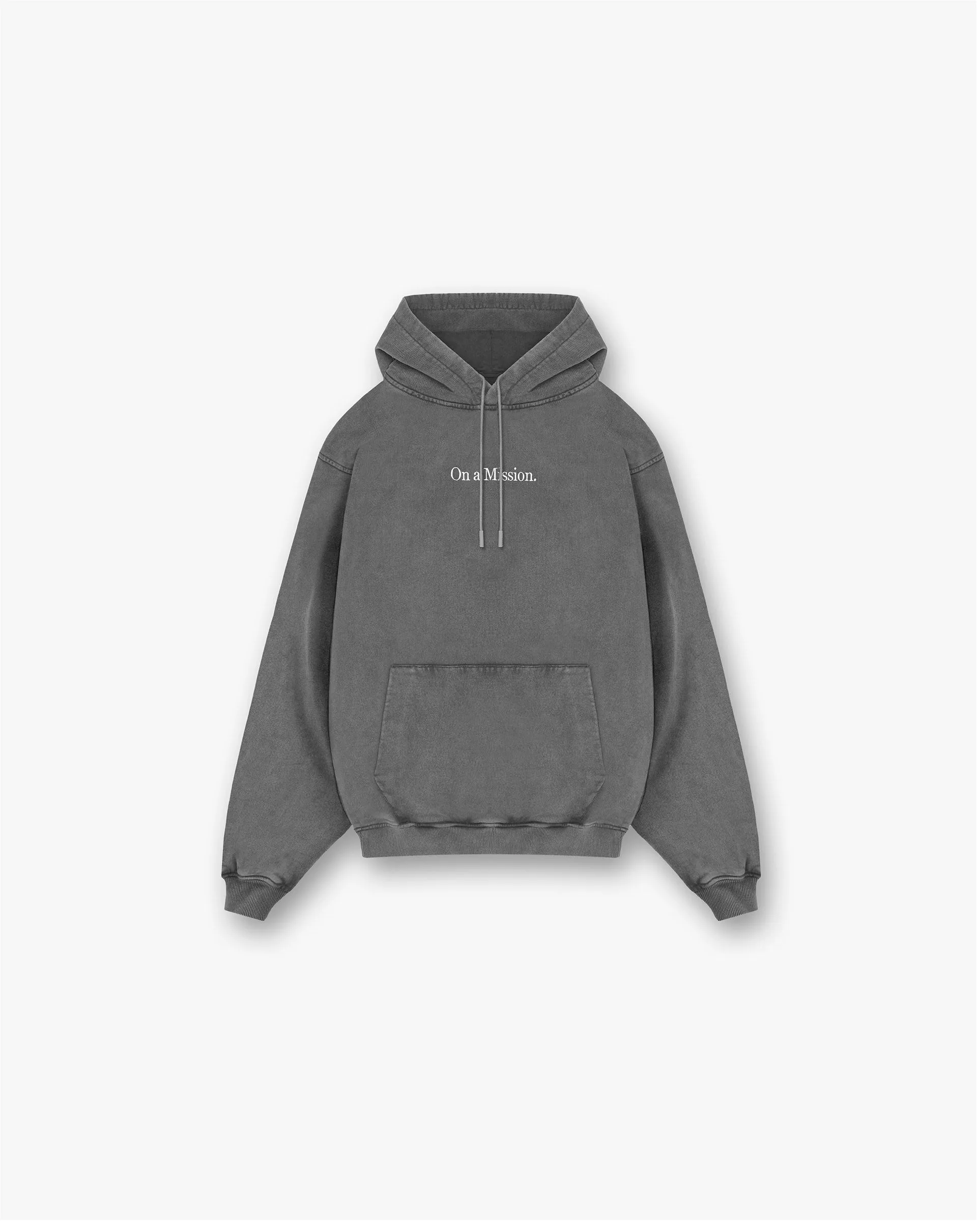 247 On A Mission Hoodie - Aged Black Comfort Piece Cozy Collection