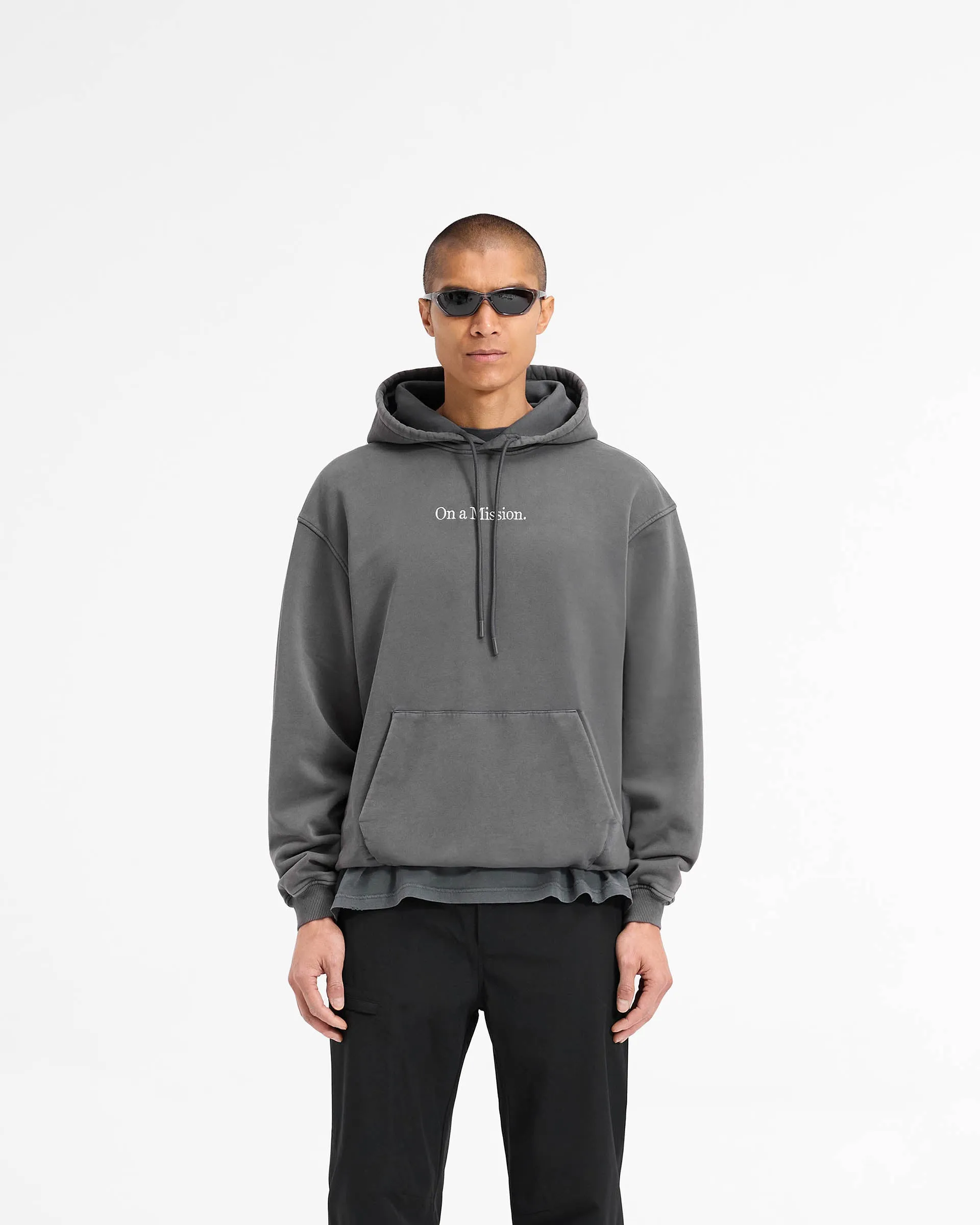 Yoga Friendly 247 On A Mission Hoodie - Aged Black