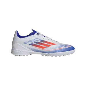 adidas F50 League Artificial Turf Soccer Shoes | Cloud White-Solar Red-Lucid Blue | Men's VIP - area shoes