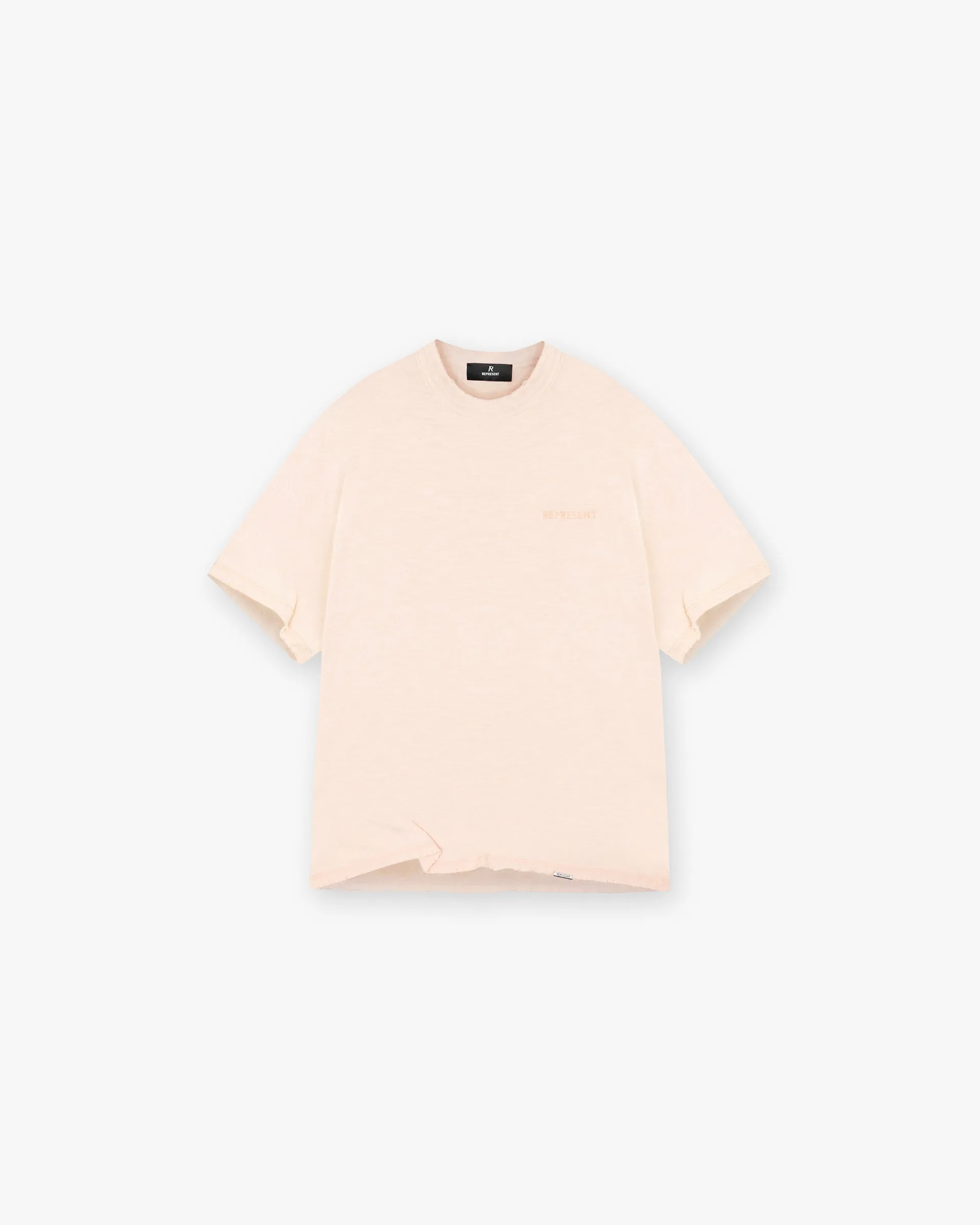 Slub T-Shirt - Washed Coral Soft Touch Fabric Sleek Fit