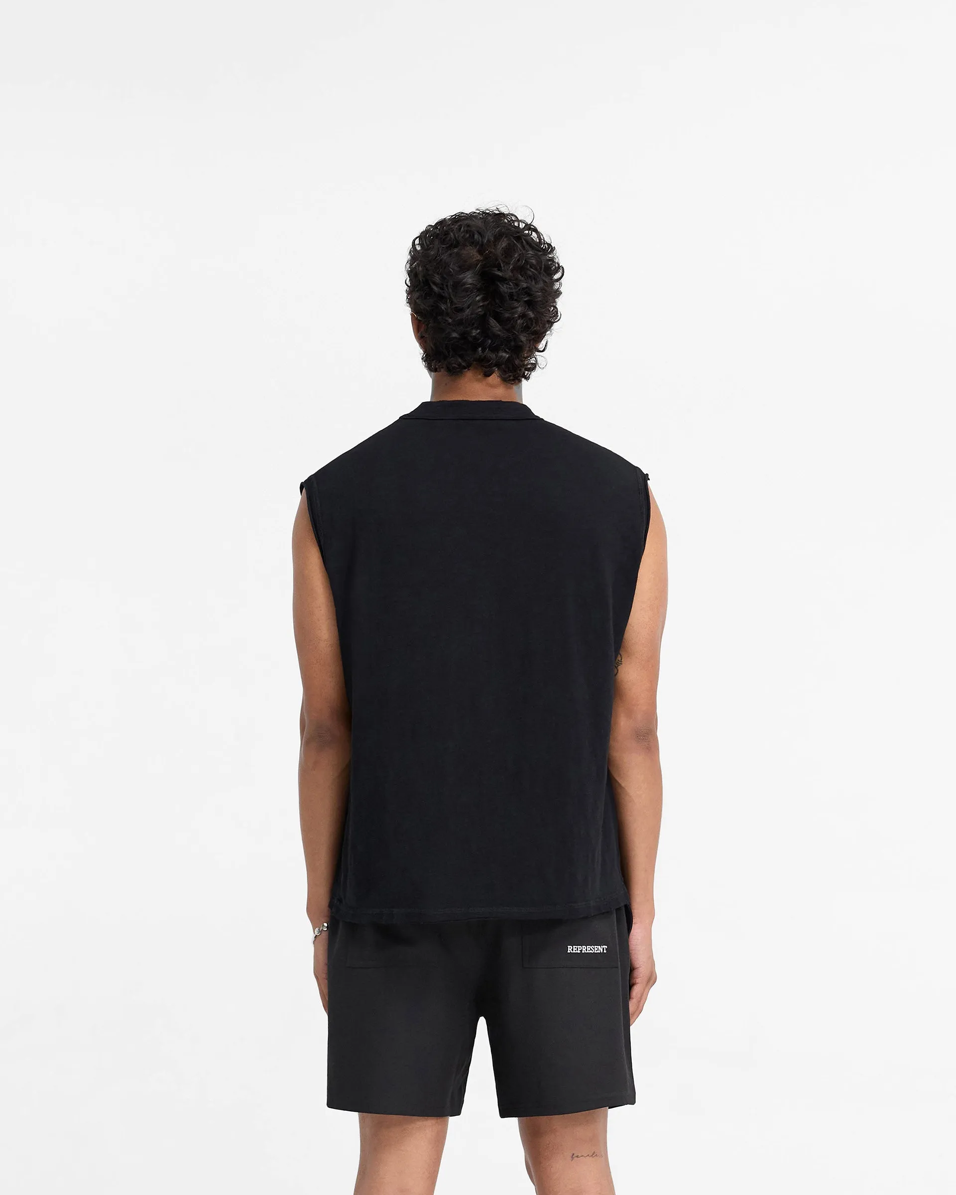 Slub Tank - Jet Black Lightweight Comfort
