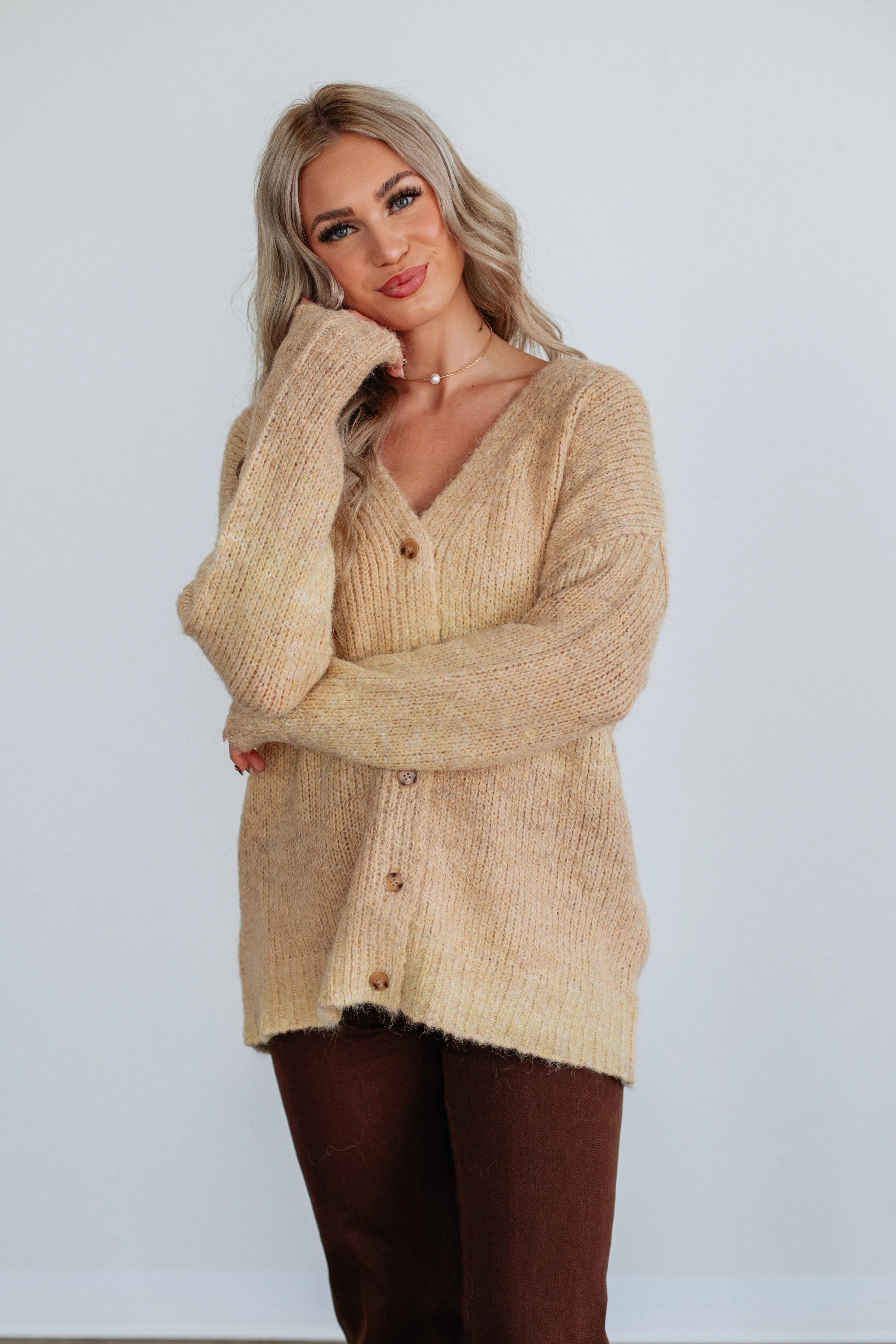 Elsie Knit Cardigan - Buttercream Sweater Knit