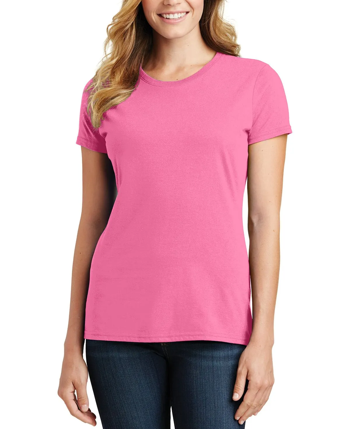 Cozy Apparel JustBlanks Women's Fashion Fit Fan Favorite Short Sleeve Tee
