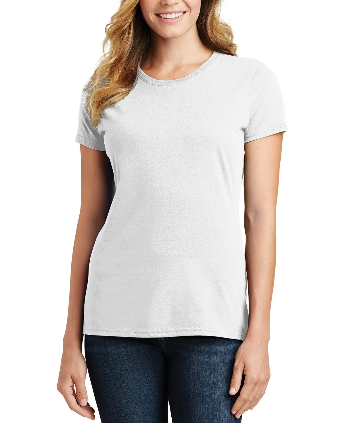 Quick Layer Fit Recycled Polyester Thread JustBlanks Women's Fashion Fit Fan Favorite Short Sleeve Tee